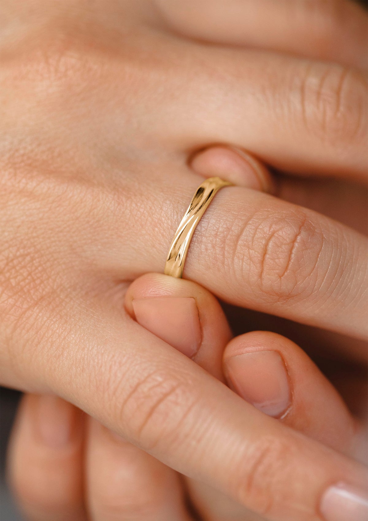 Echo Women’s Ring by Sofia Kov – worn on hand