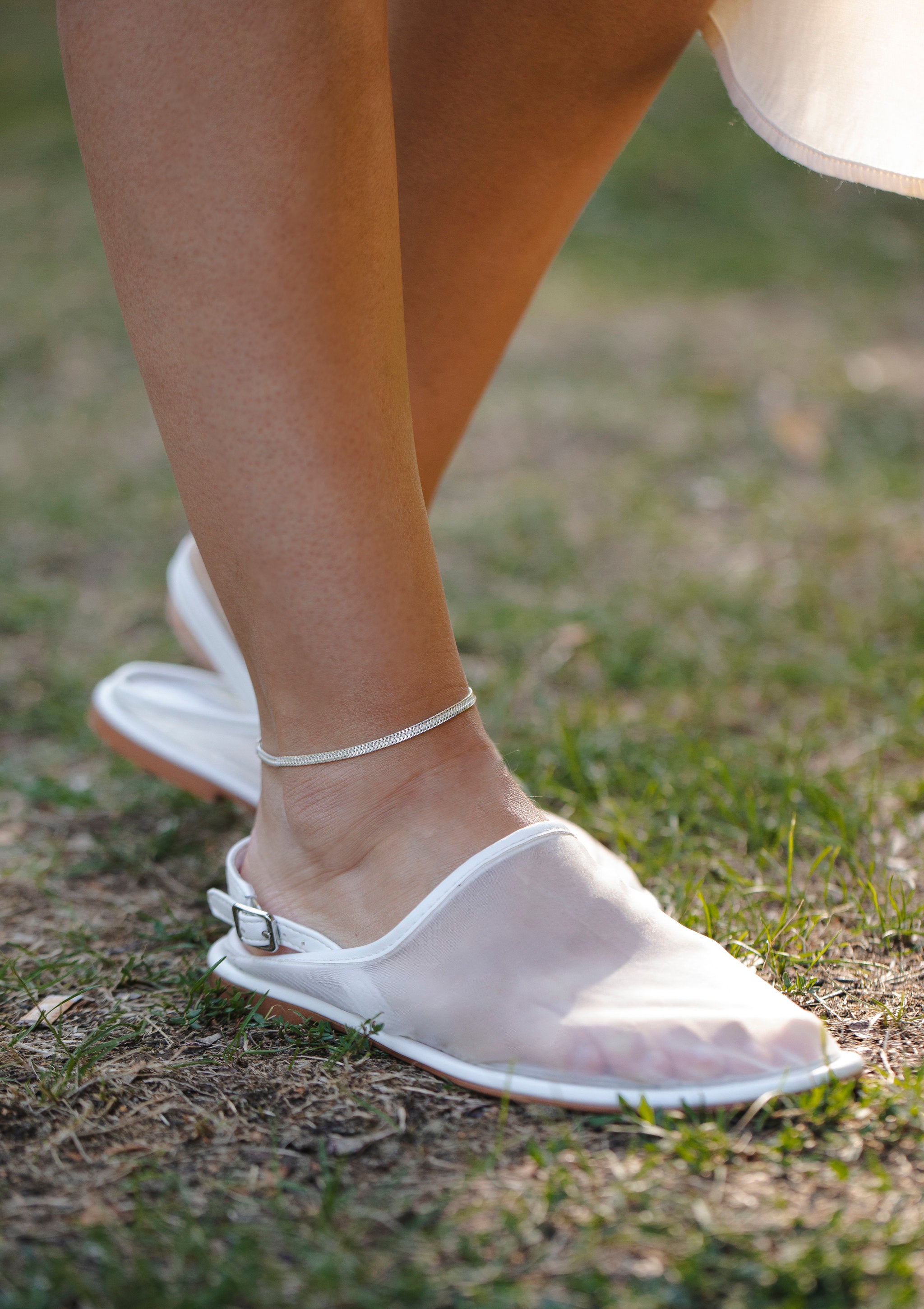 Link Silver Anklet by Sofia Kov – view 4