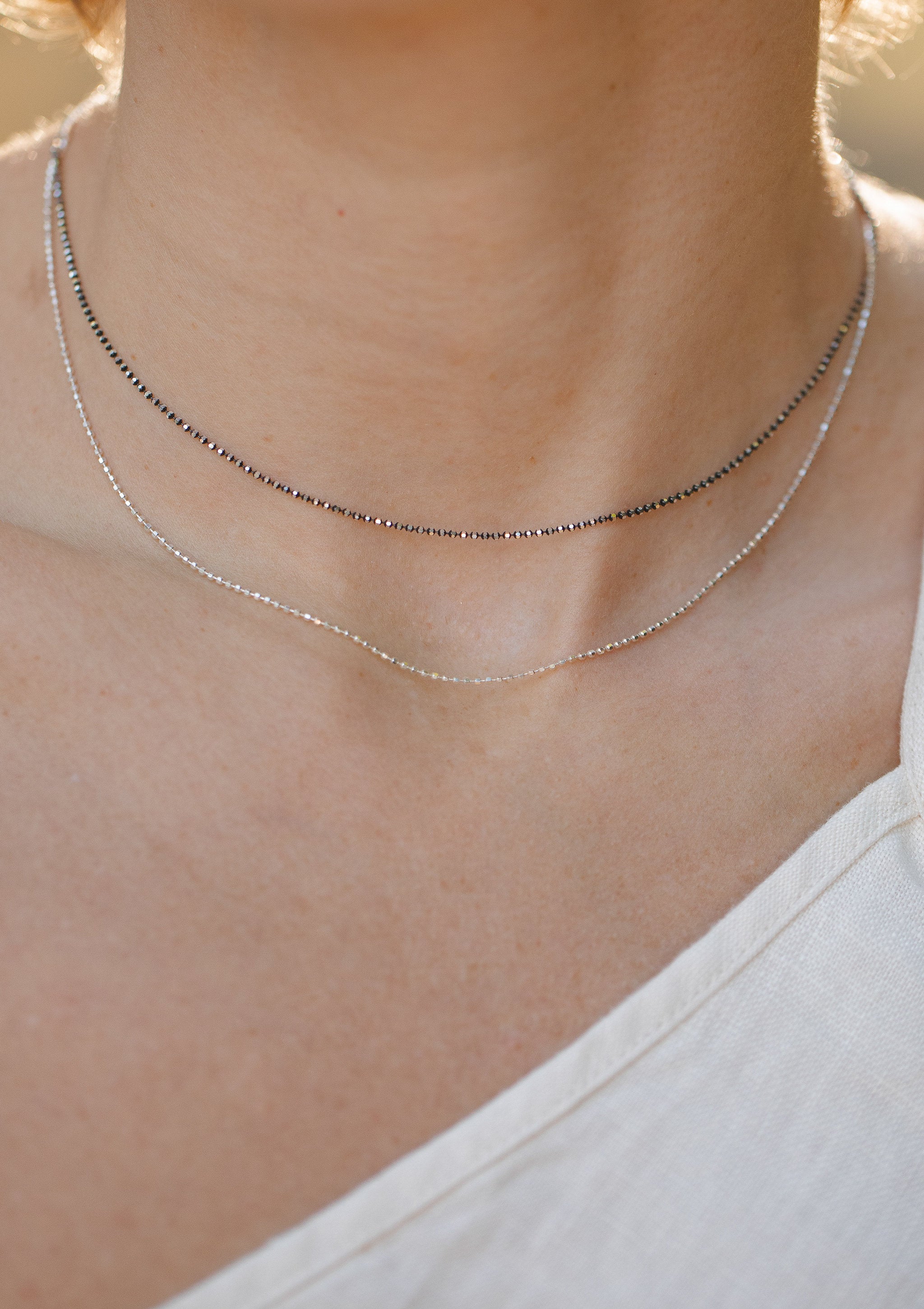 Whisper Two-Tone Choker by Sofia Kov – close-up