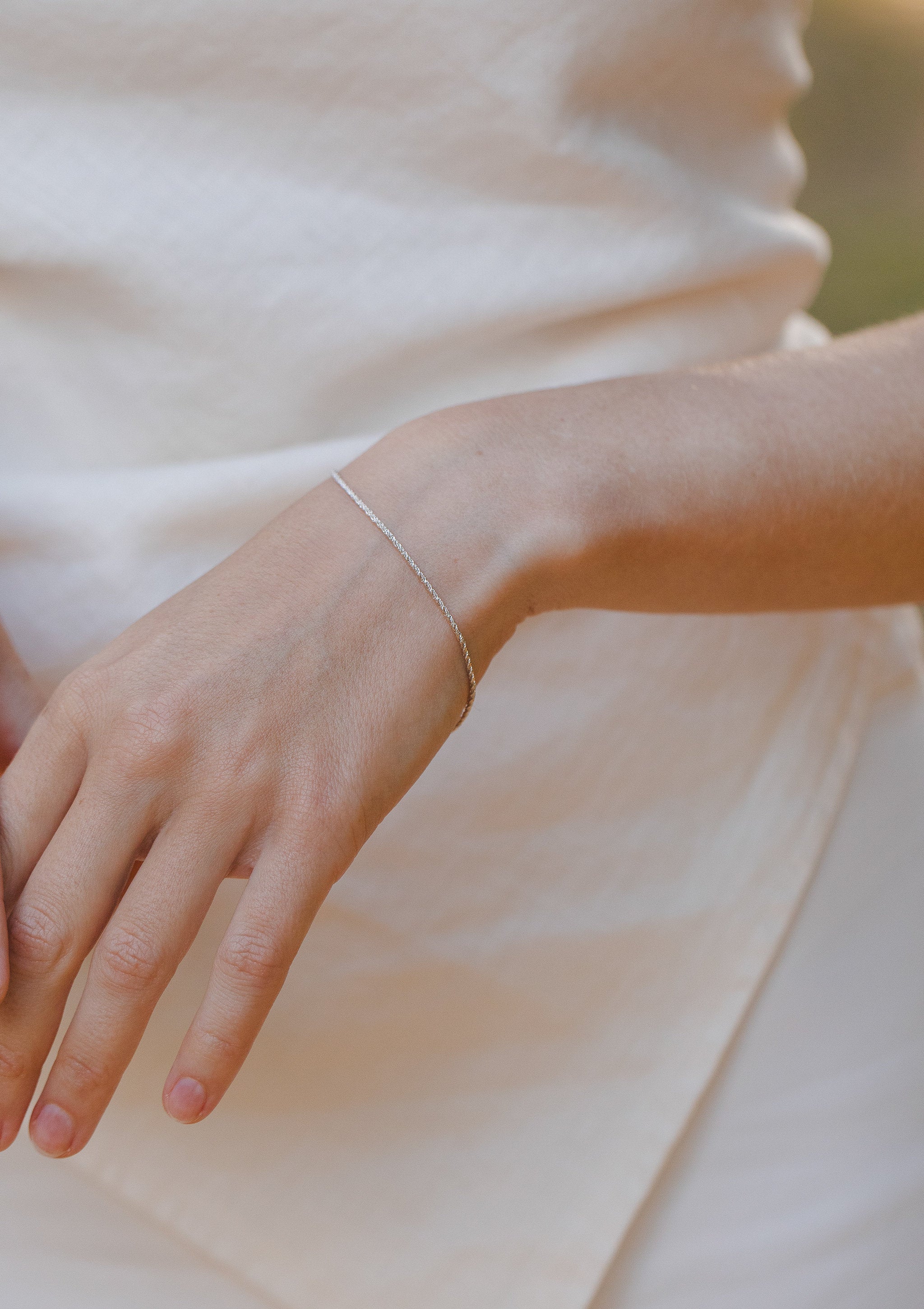 Thread Silver Bracelet by Sofia Kov – view 3