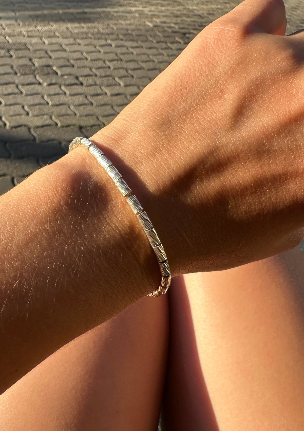 Gleam Silver Bracelet by Sofia Kov – view 2