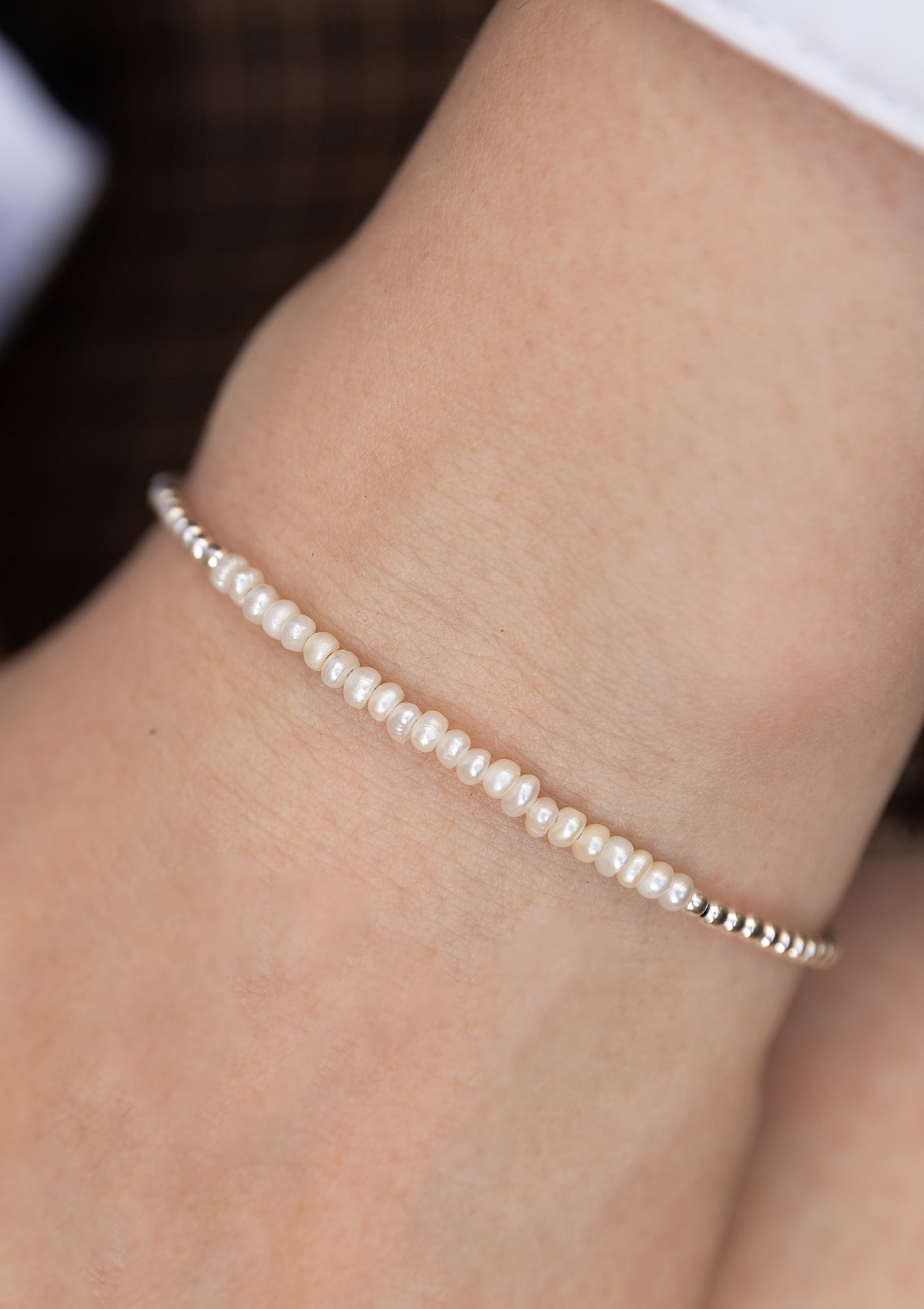 Pearl beaded bracelet by Sofia Kov – view 2