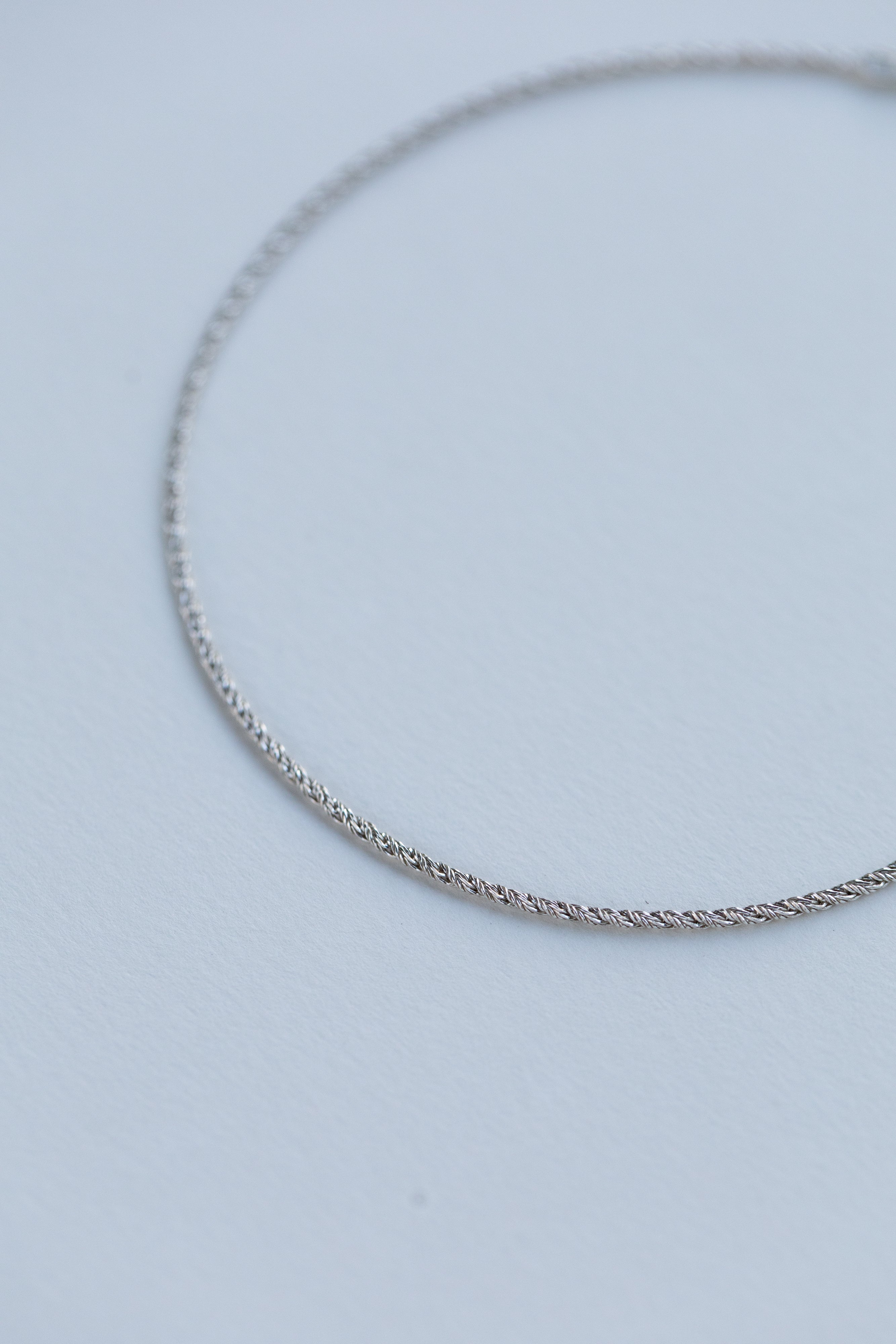 Thread Silver Anklet