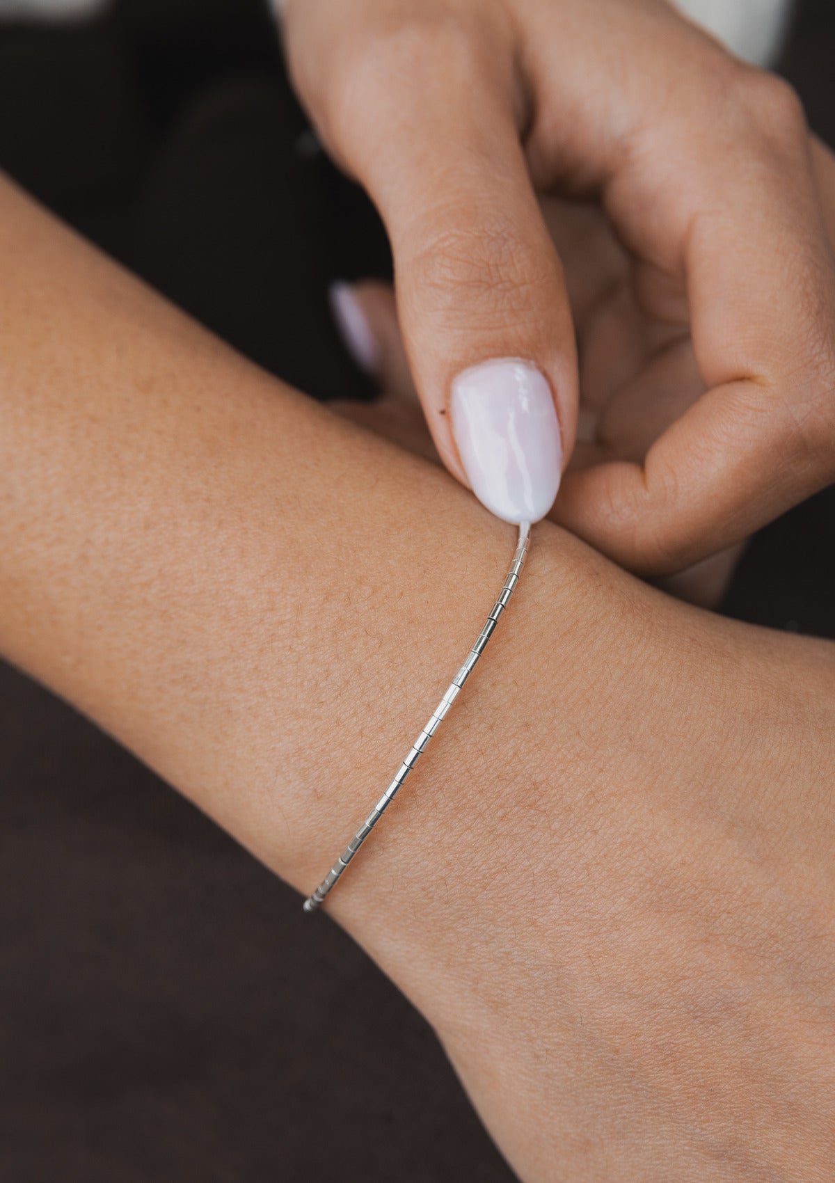 Liquid silver bracelet — на теле
