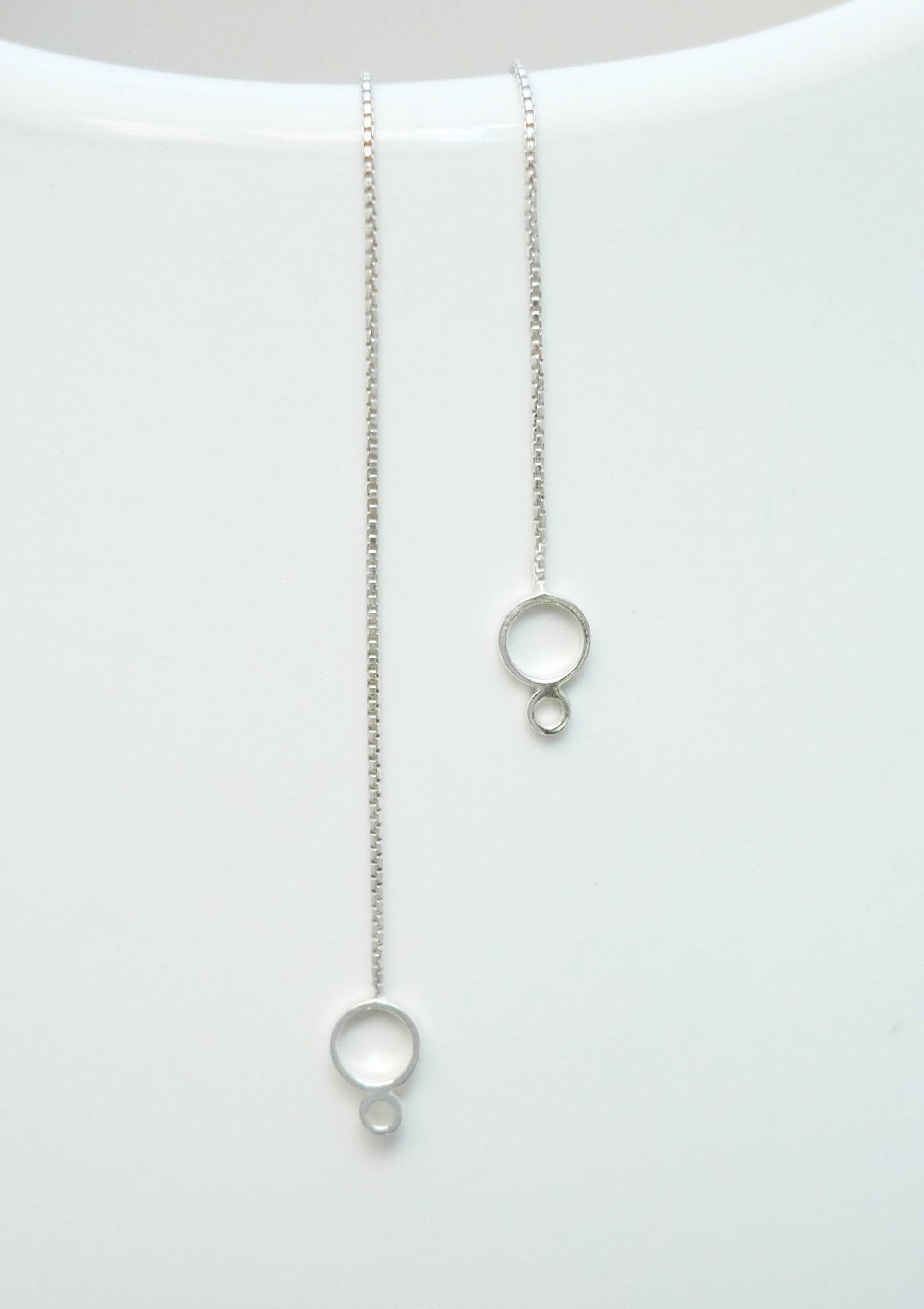 Circle threader earrings by Sofia Kov – view 3
