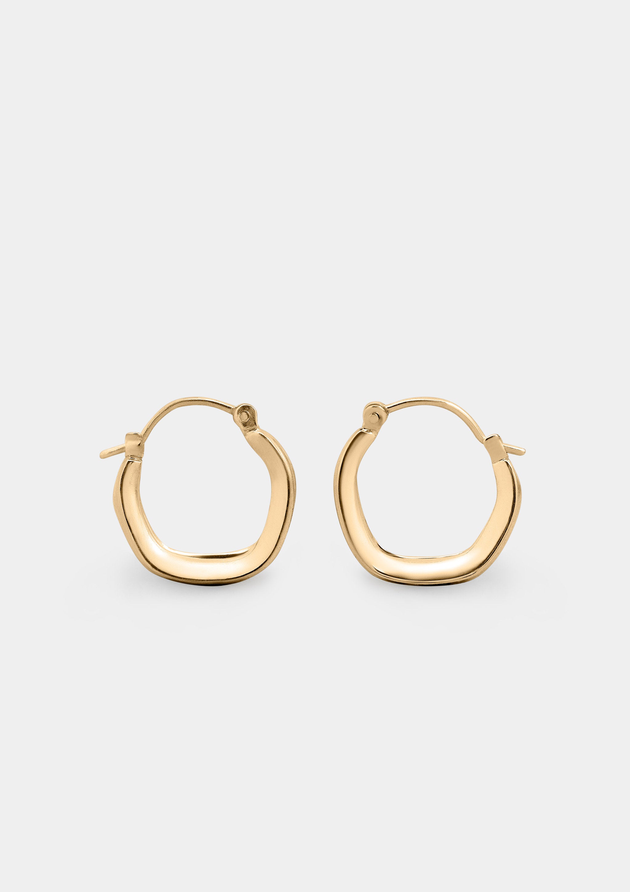 Clio hoop earrings in solid gold