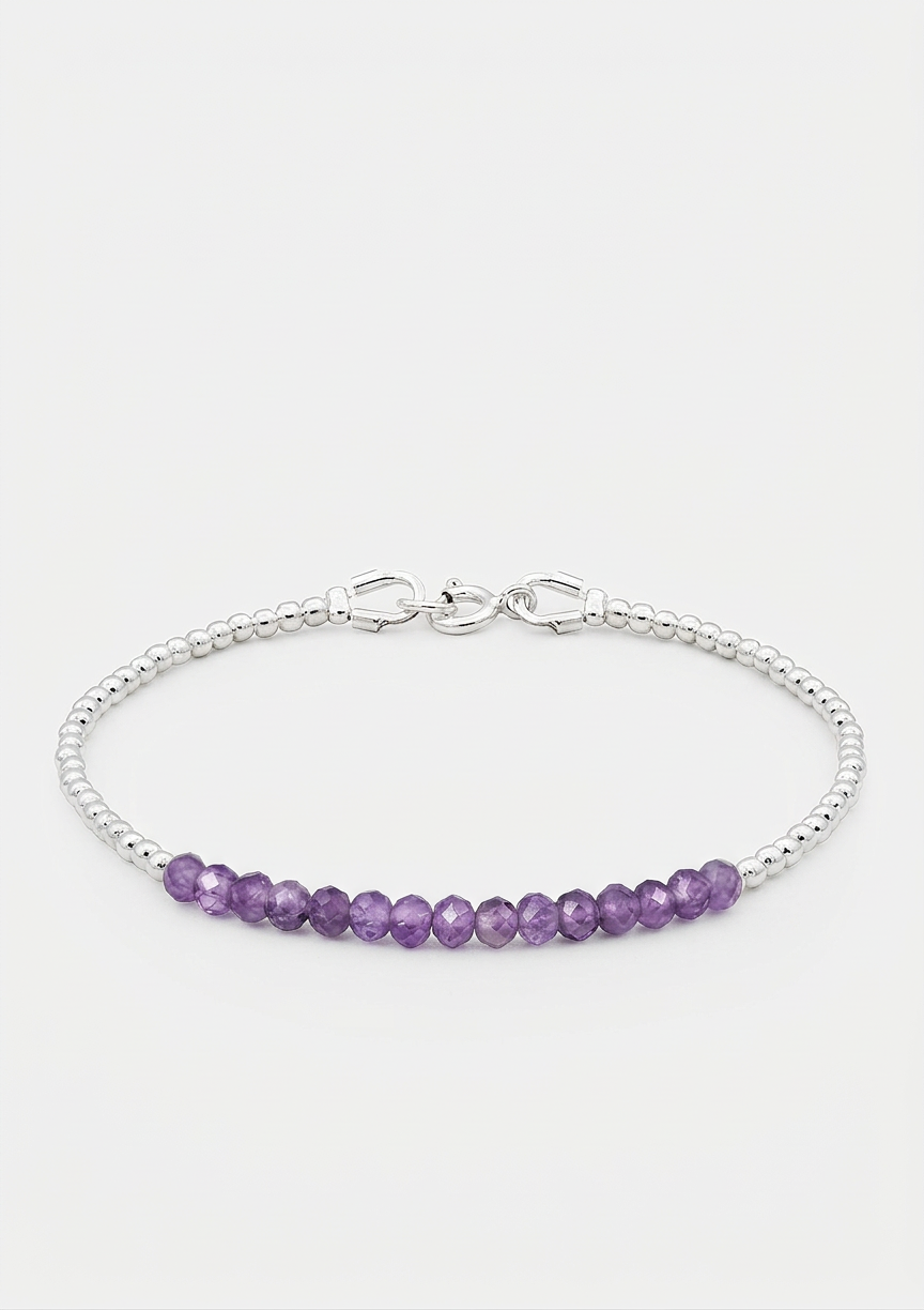 Amethyst Beaded Bracelet by Sofia Kov – handcrafted in Berlin