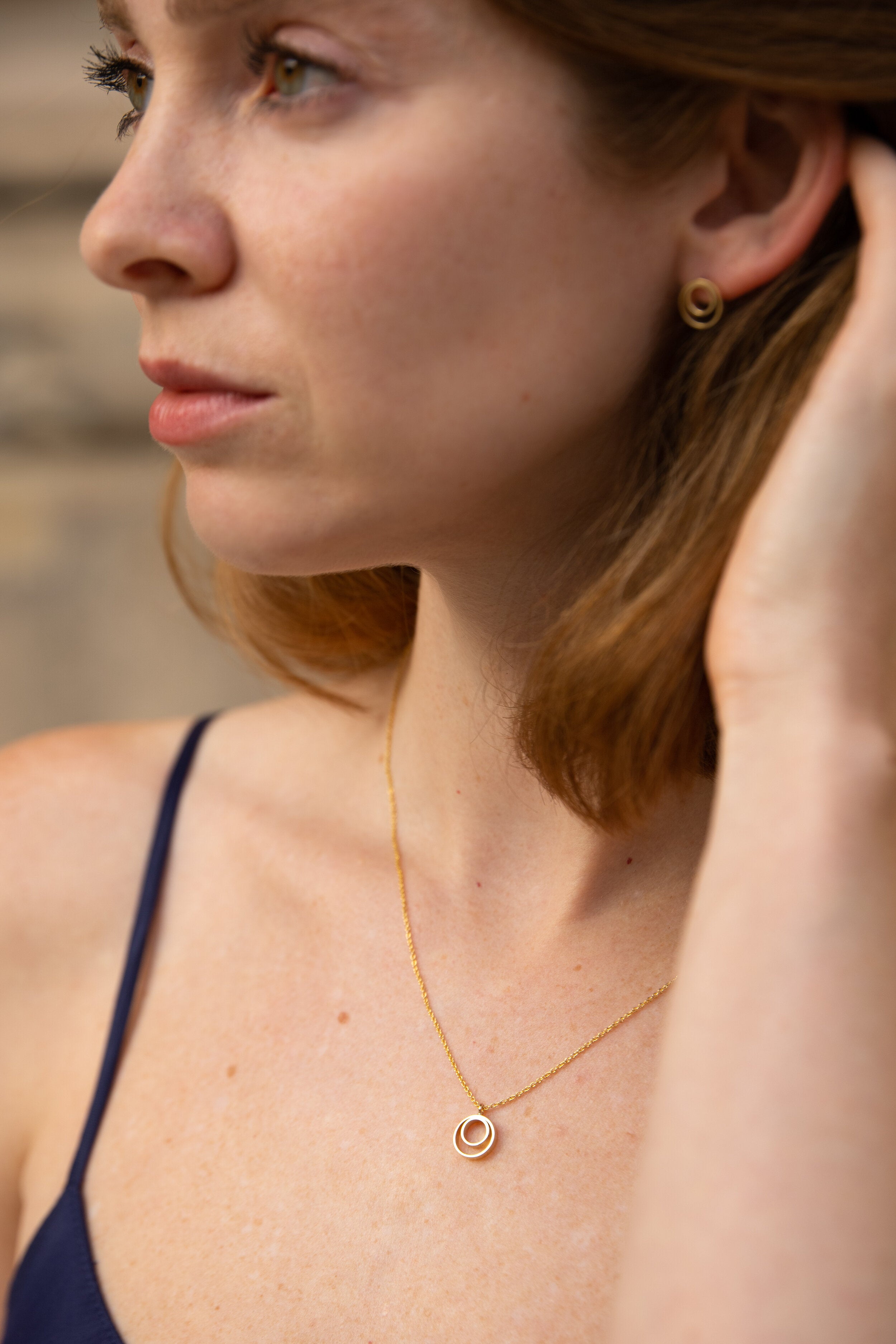 Goldkette mit Doppelkreis