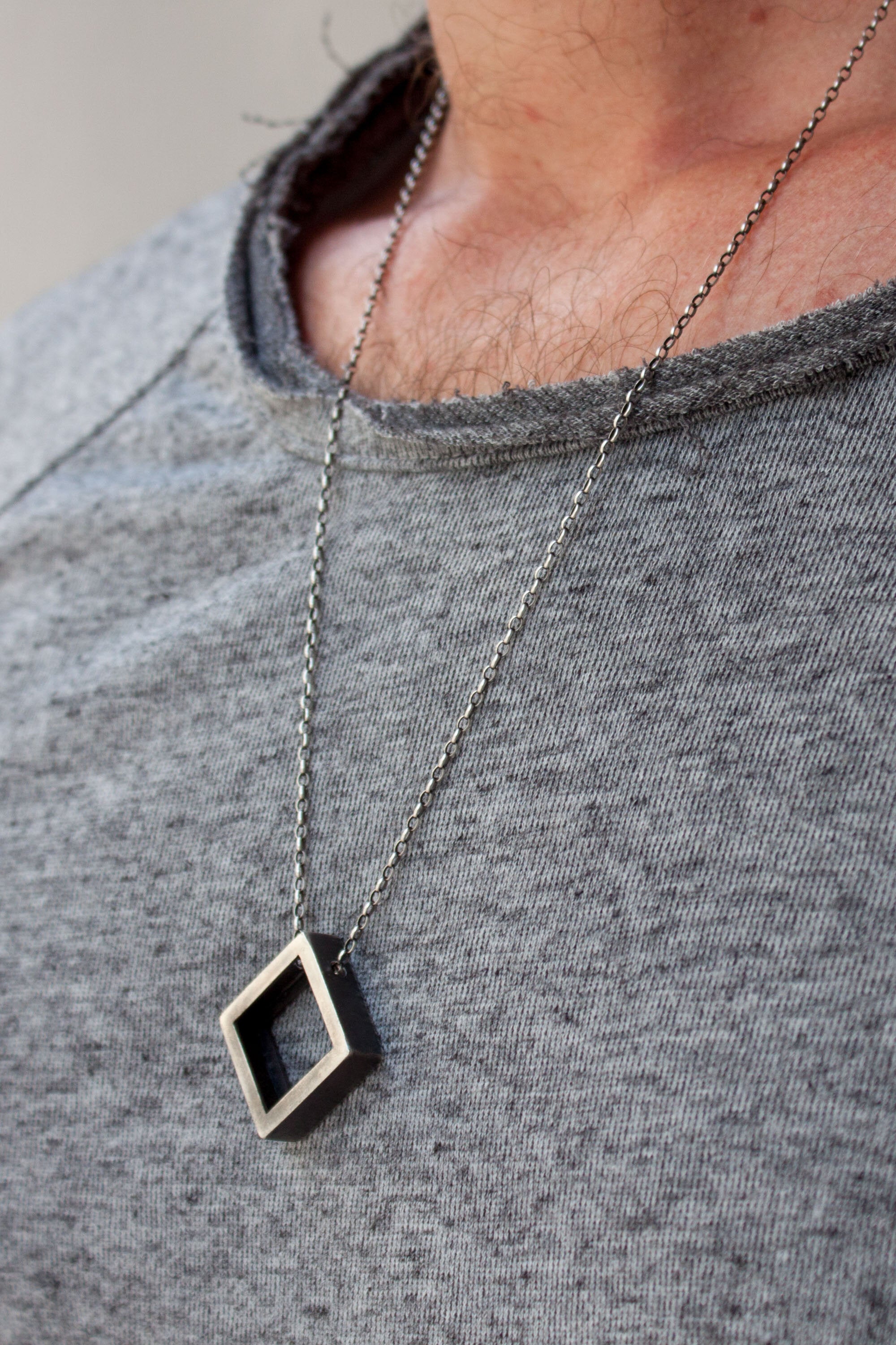 Large square necklace