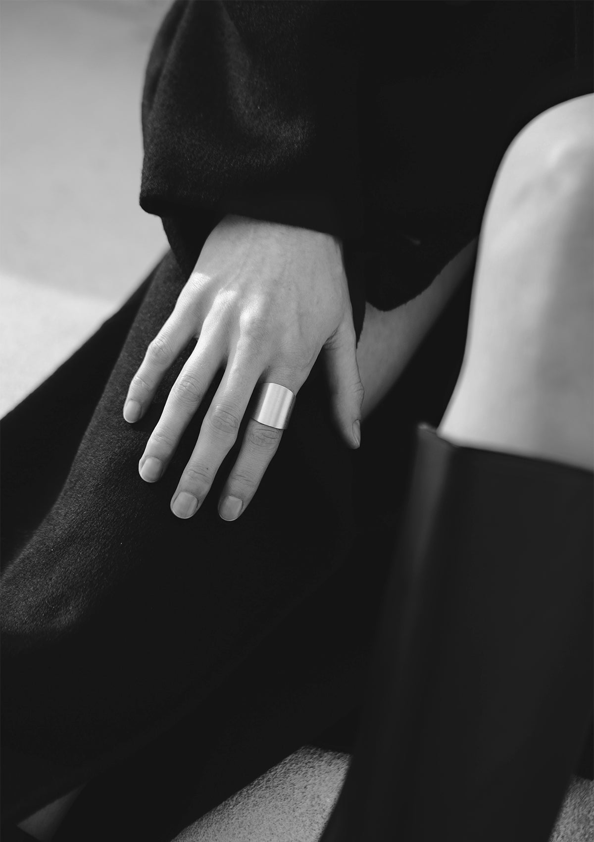 Wide matte ring