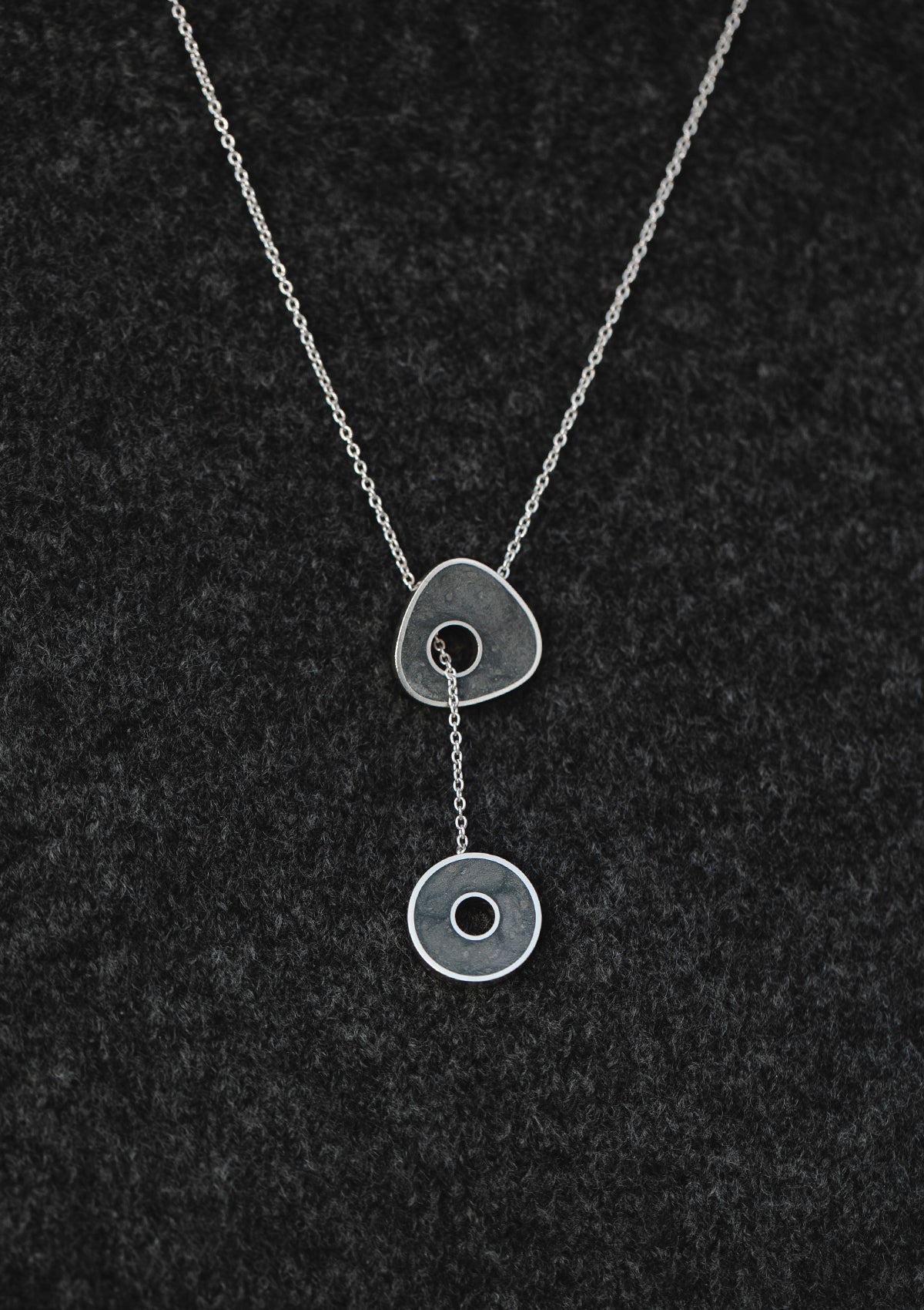 Concrete lariat necklace