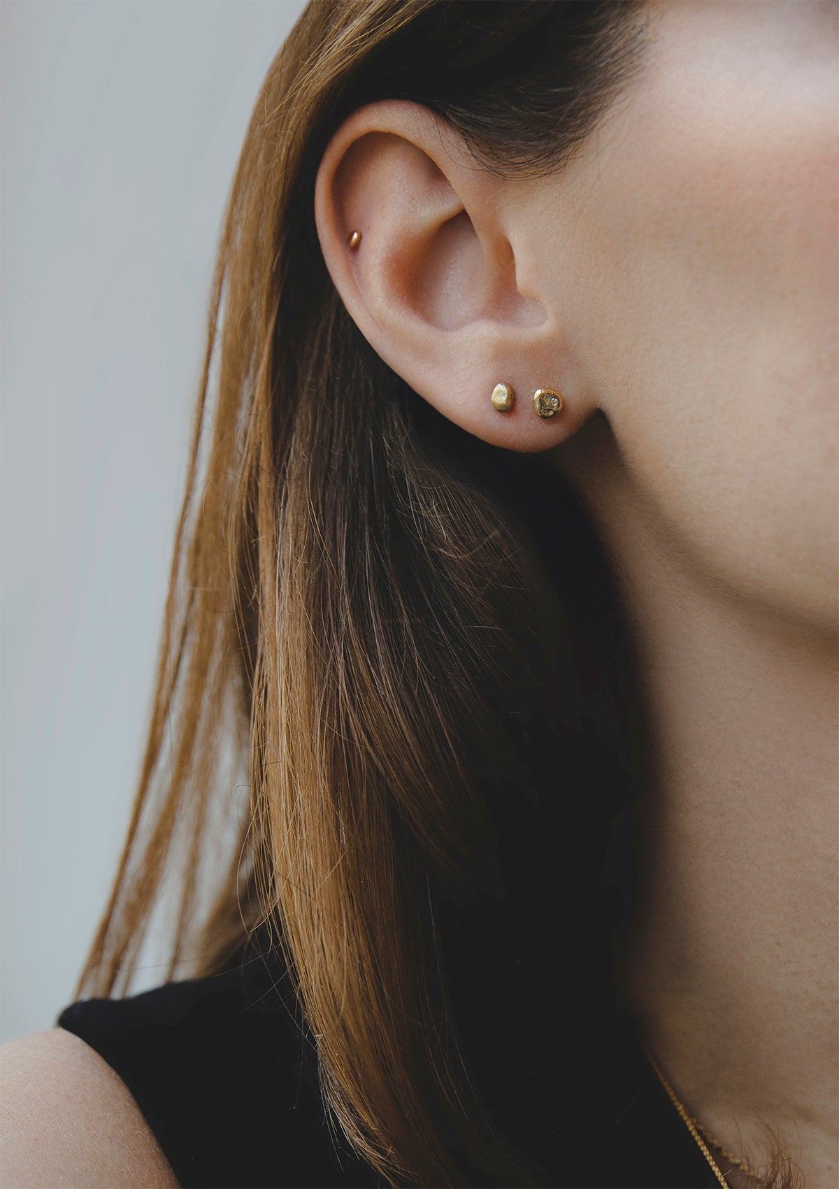 Einzel-Ohrring glänzend – Limitierte Gold-Edition