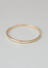Gold faceted stacking ring