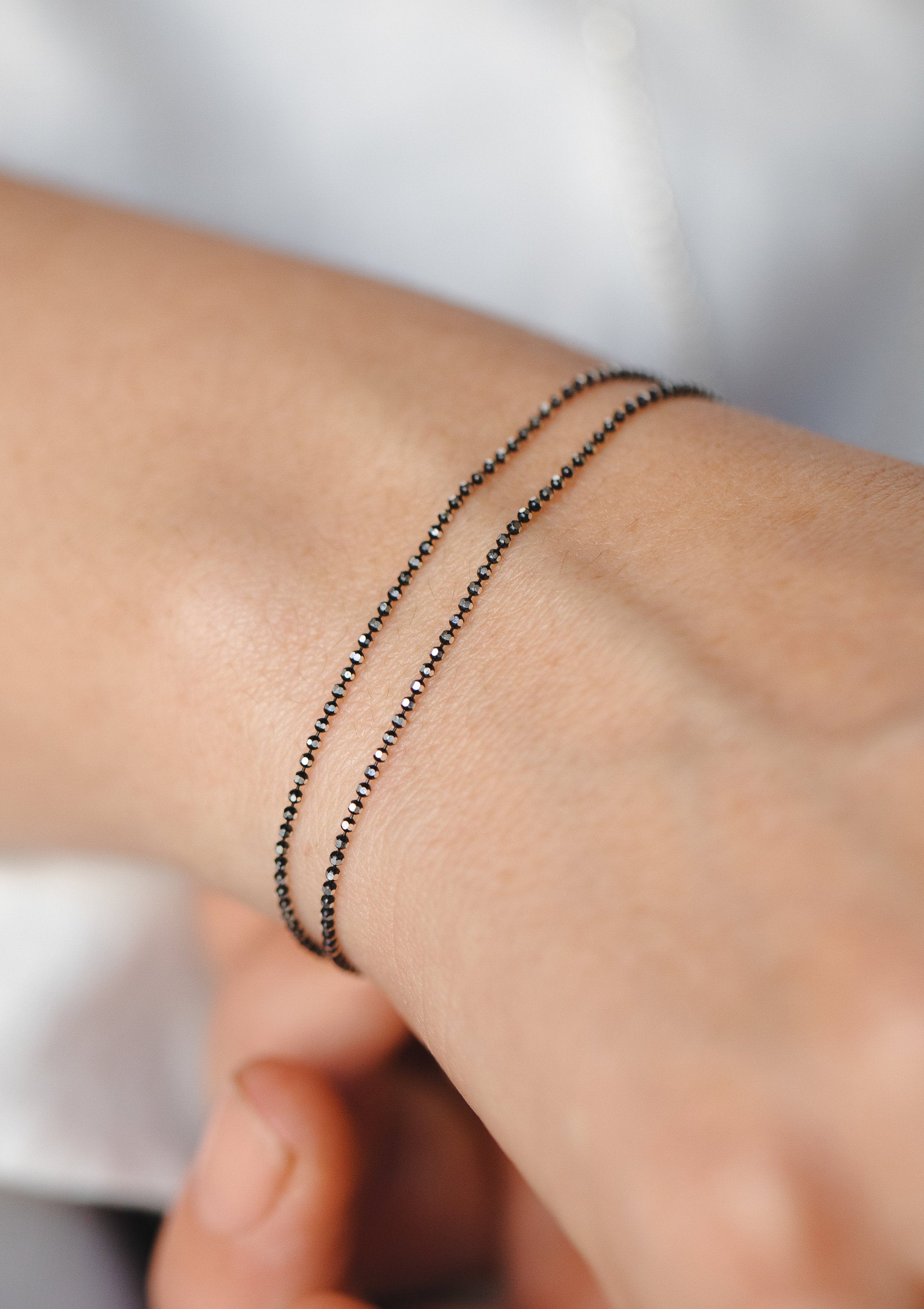Whisper Double Black Bracelet by Sofia Kov – view 4