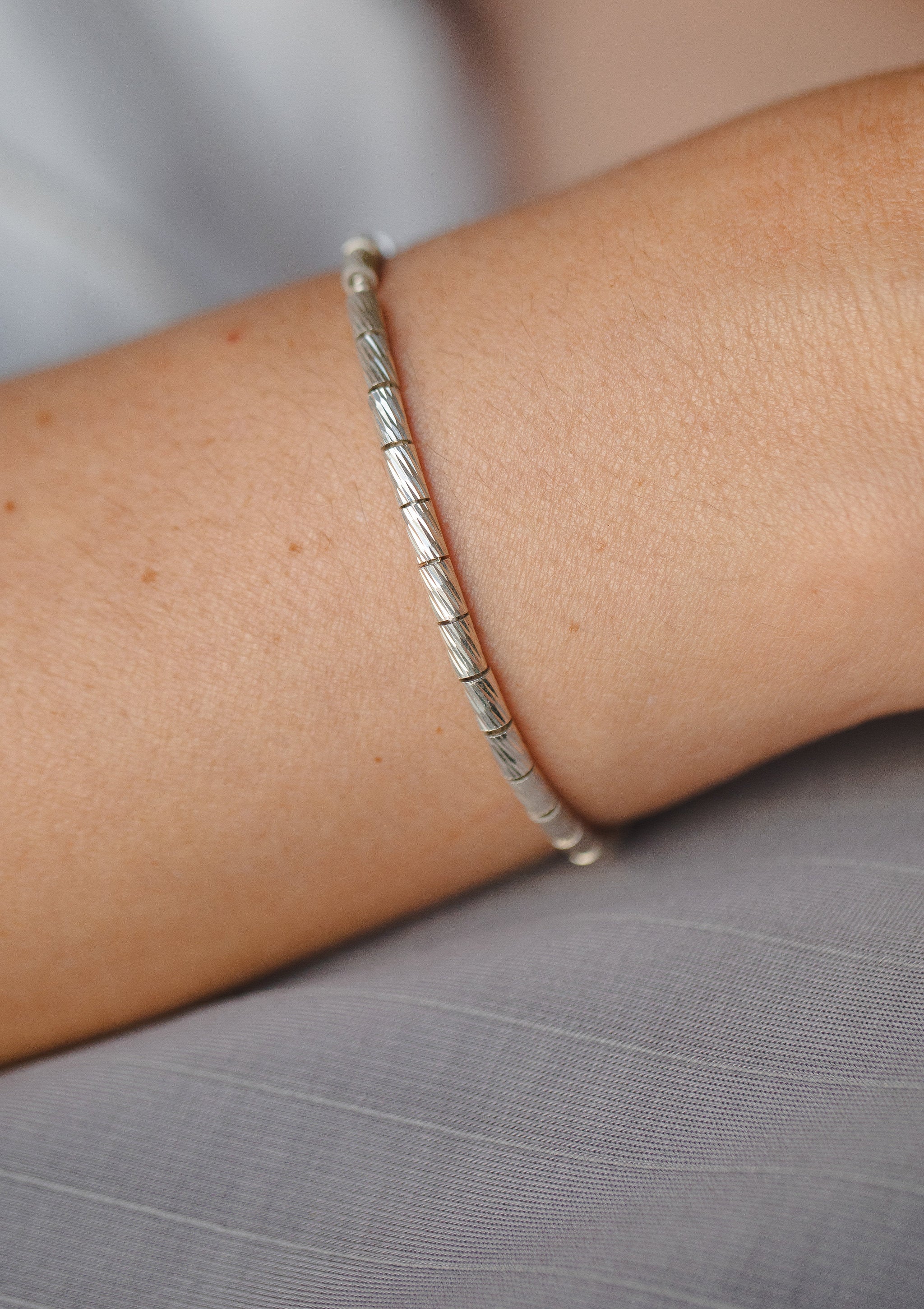 Gleam Silver Bracelet by Sofia Kov – view 3