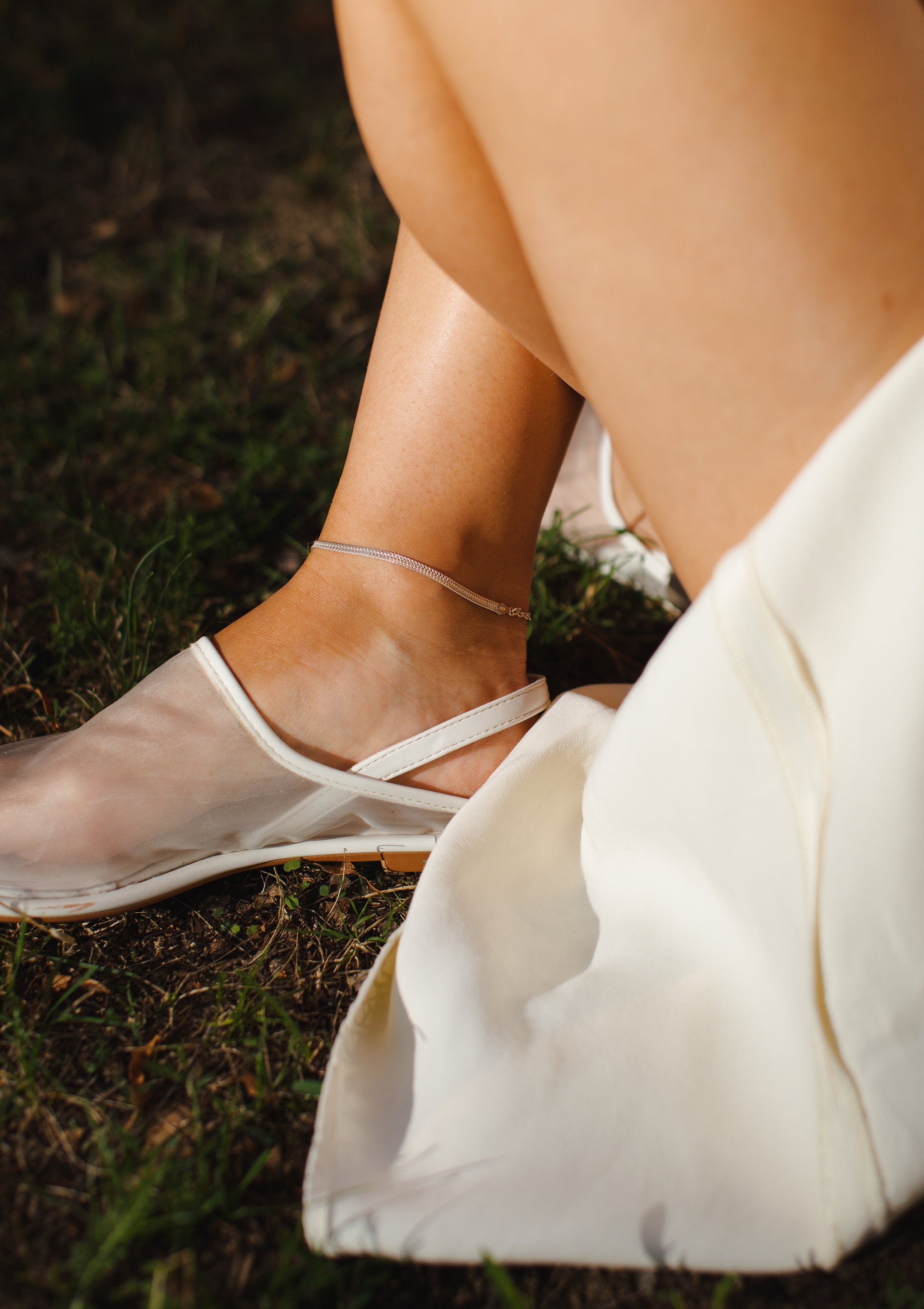Link Silver Anklet by Sofia Kov – view 5