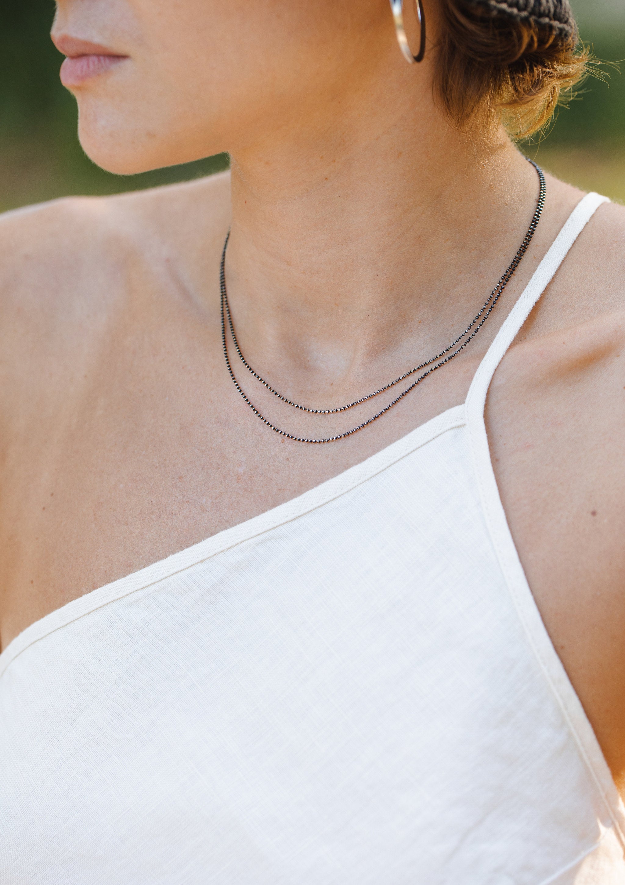Whisper Double Black Choker by Sofia Kov – handcrafted in Berlin