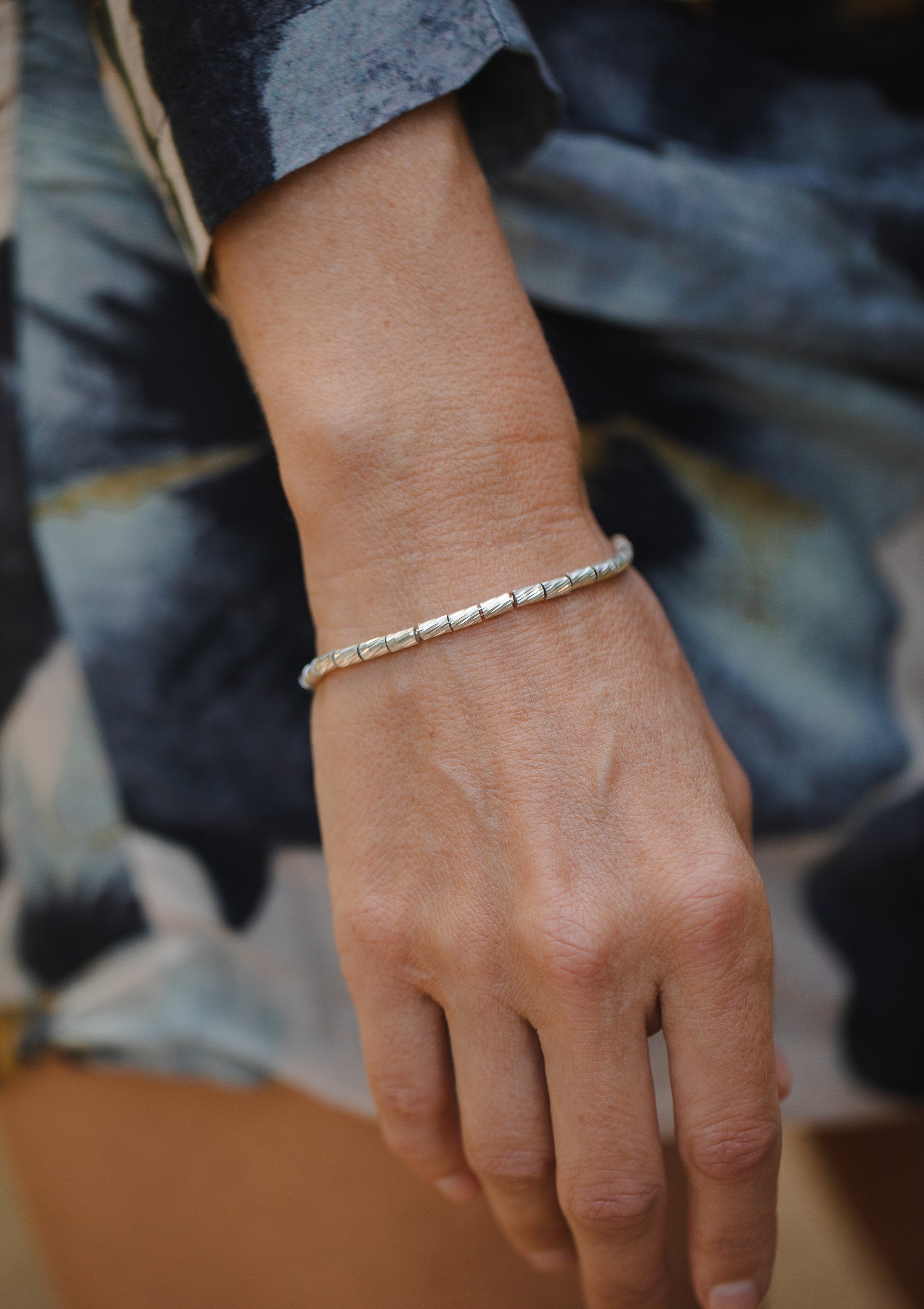 Gleam Silver Bracelet by Sofia Kov – handcrafted in Berlin
