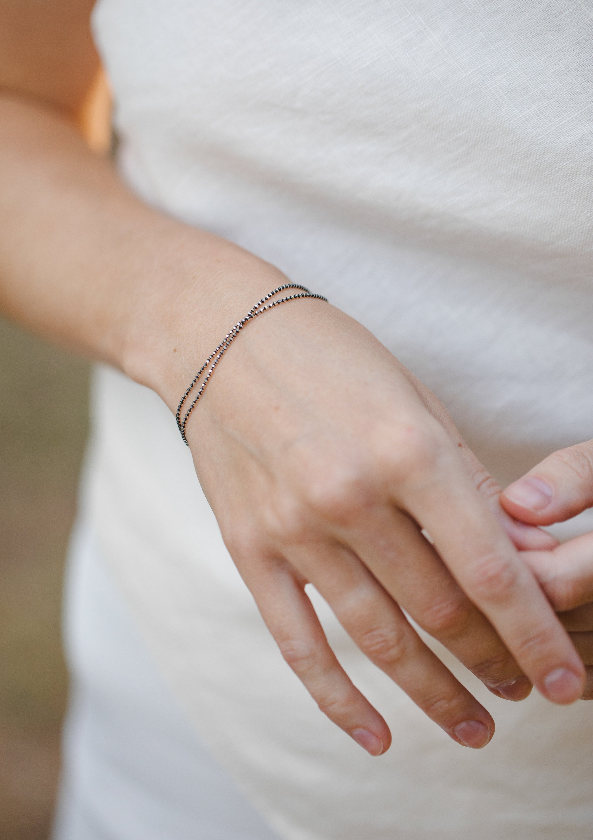 Whisper Double Black Bracelet by Sofia Kov – view 3