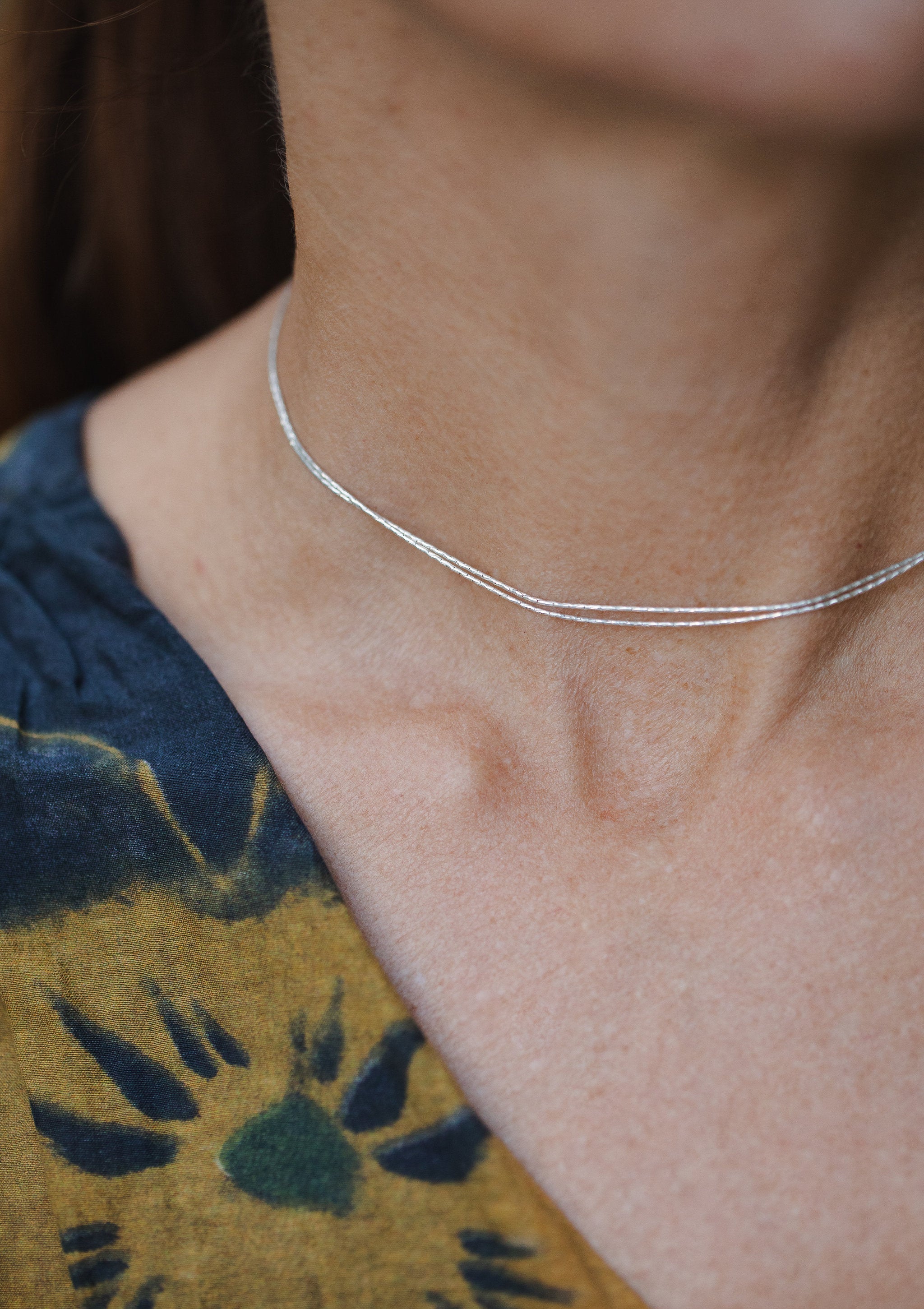 Glow Silver Choker by Sofia Kov – view 2