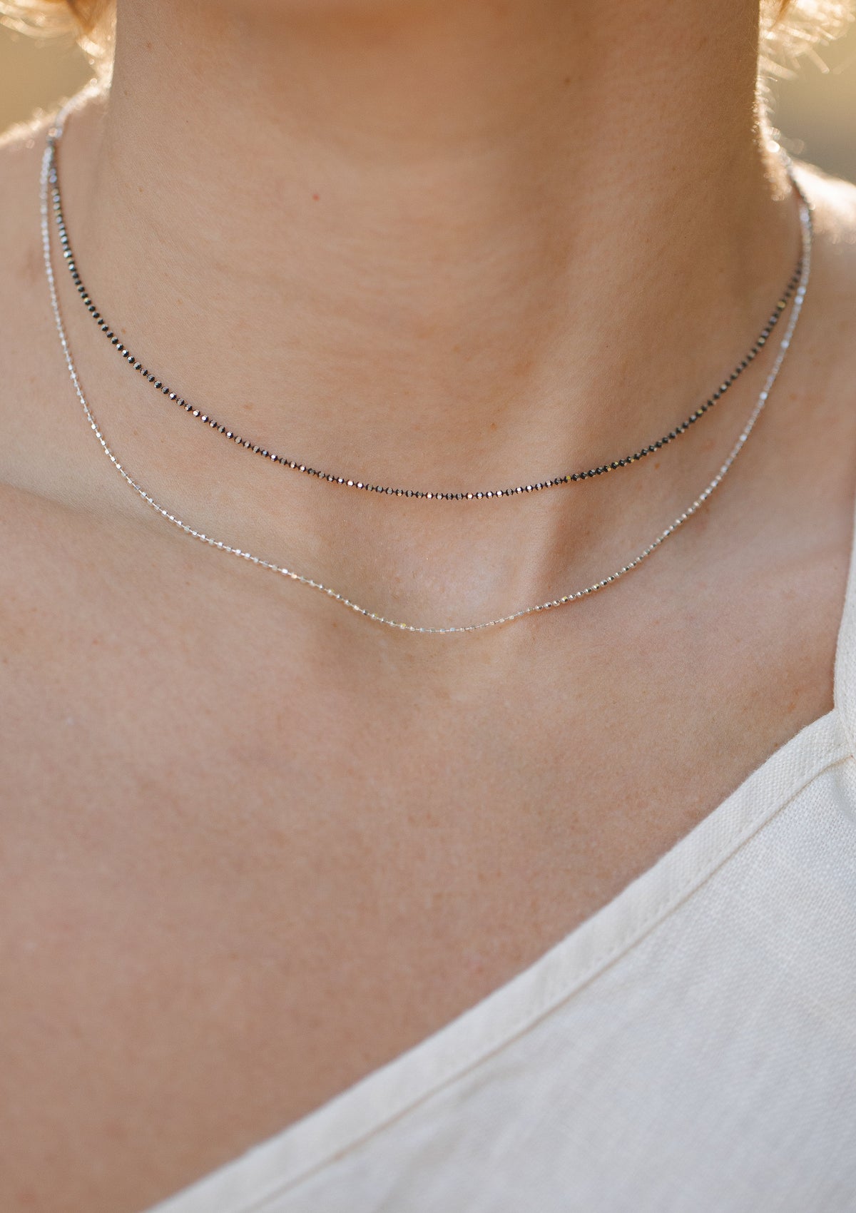 Whisper Two-Tone Choker by Sofia Kov – close-up