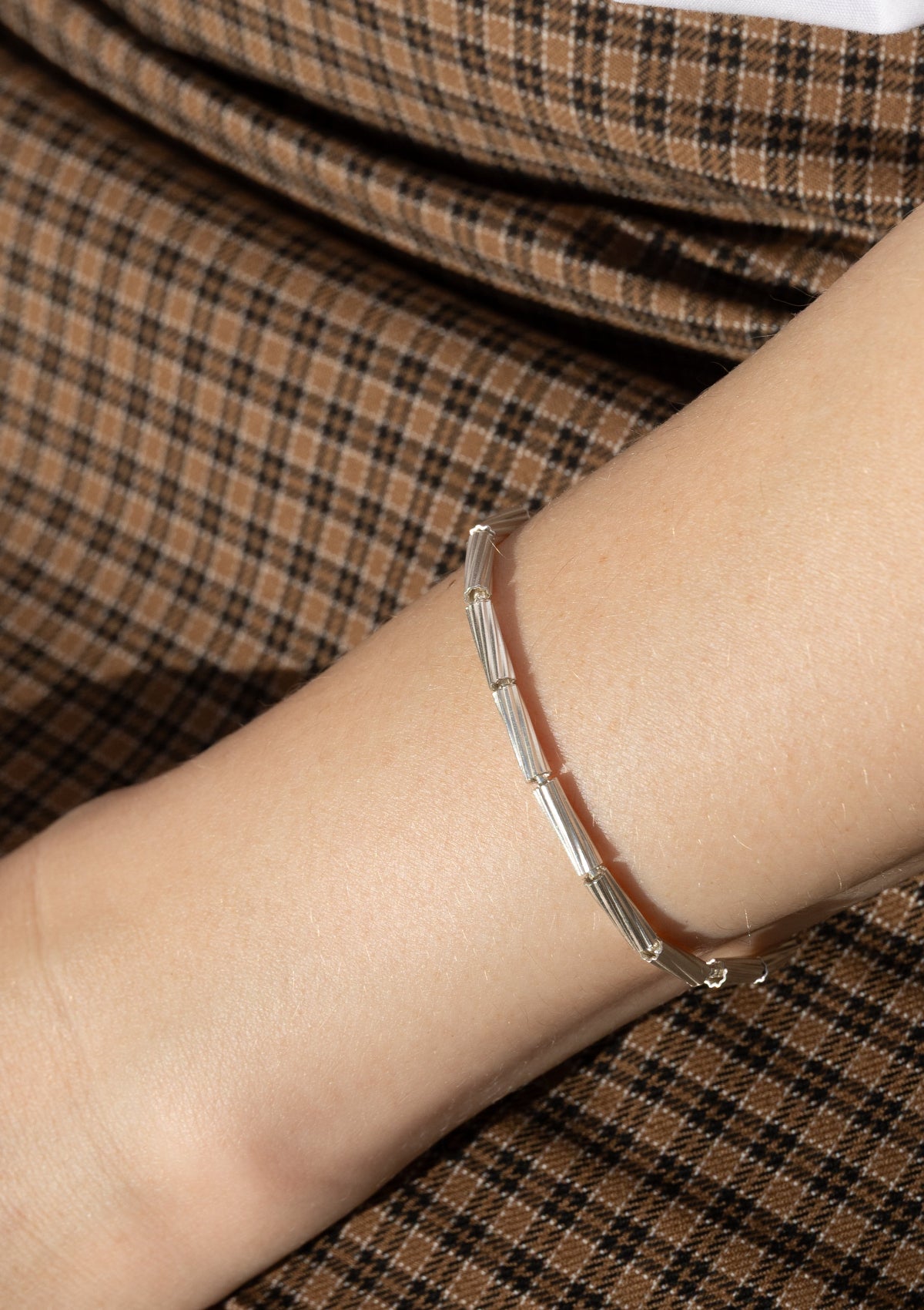 Stripped Silver Bracelet by Sofia Kov – handcrafted in Berlin