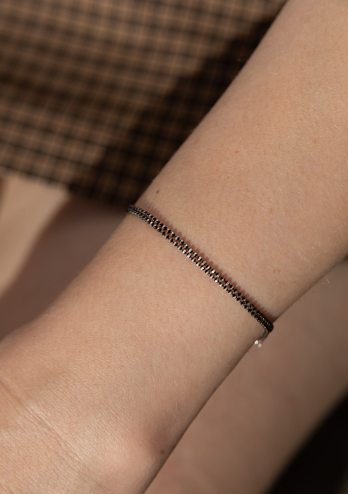 Whisper Double Black Bracelet