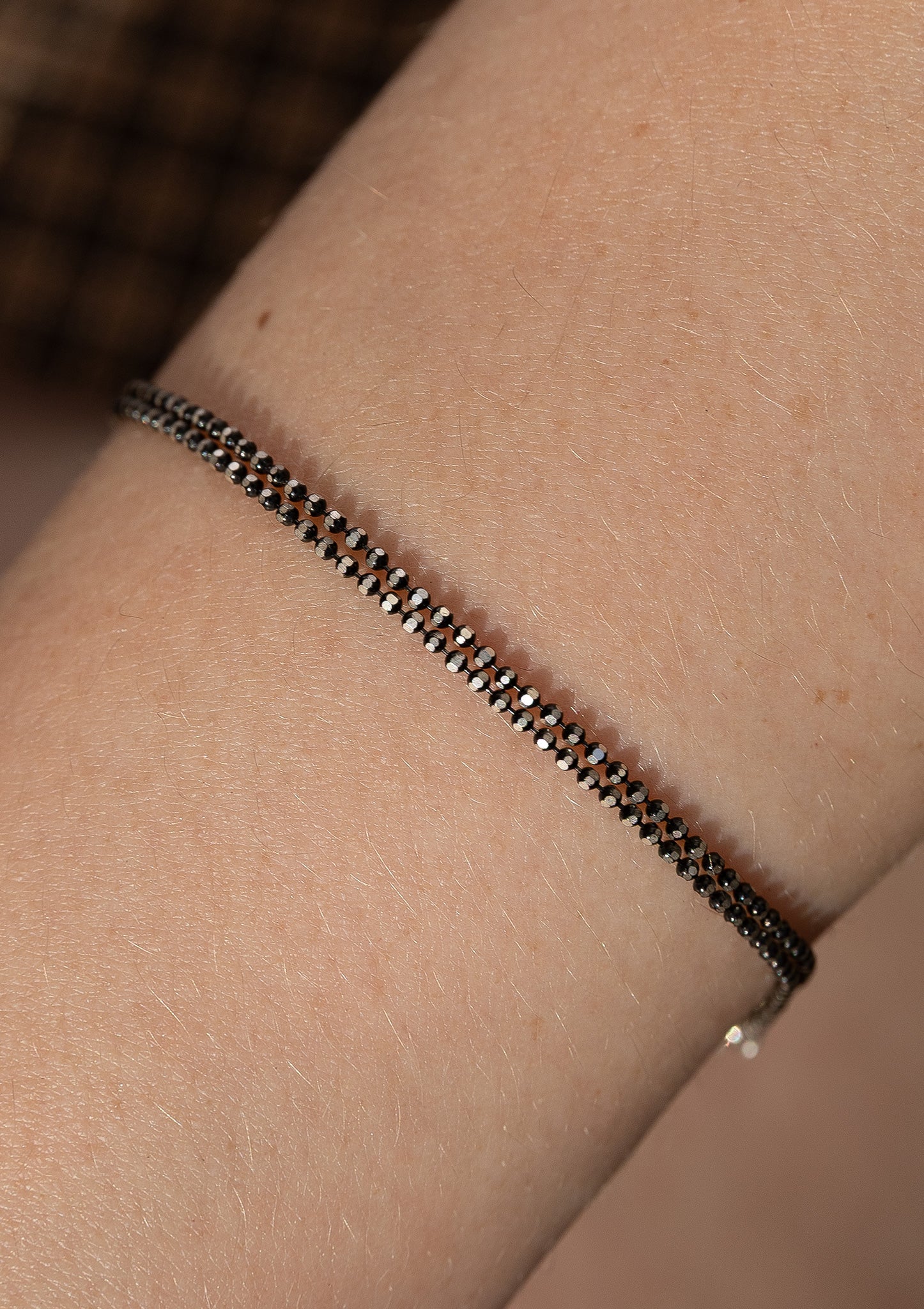 Whisper Double Black Bracelet