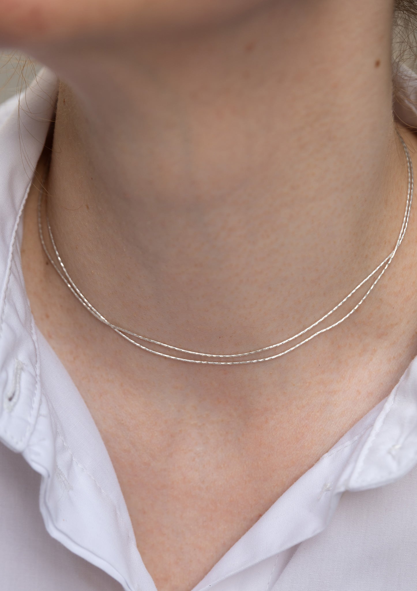 Glow Silver Choker