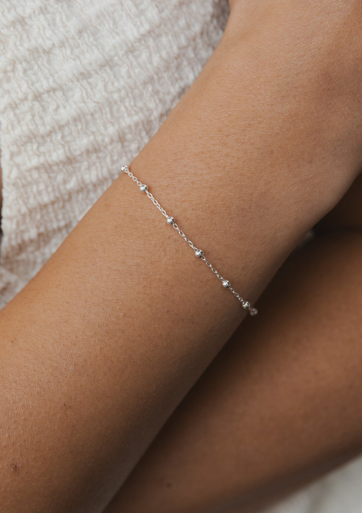 3 mm beaded Bracelet — на теле