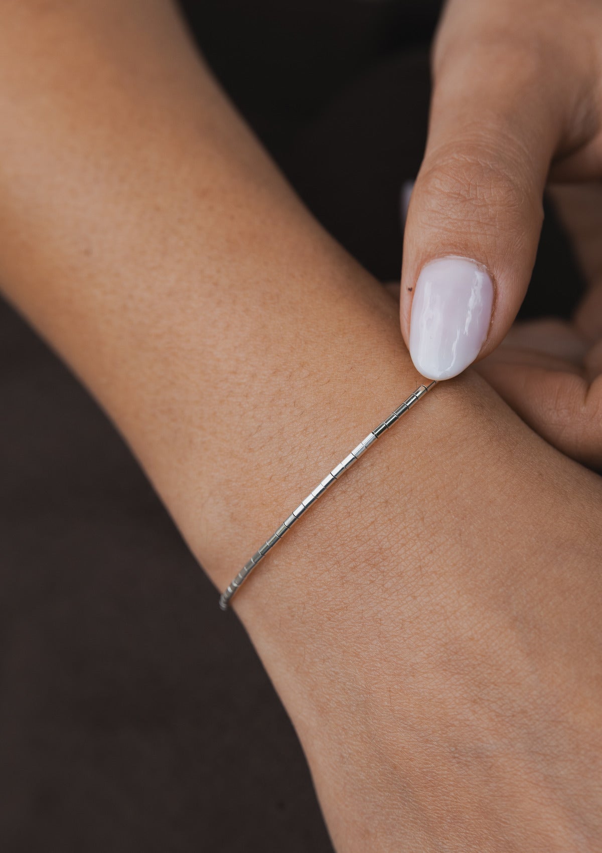 Liquid silver bracelet — на теле