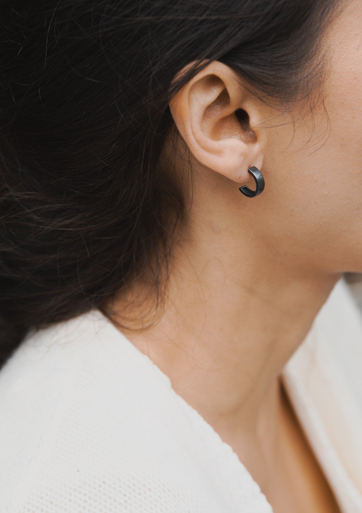 Small hoop earrings — на теле