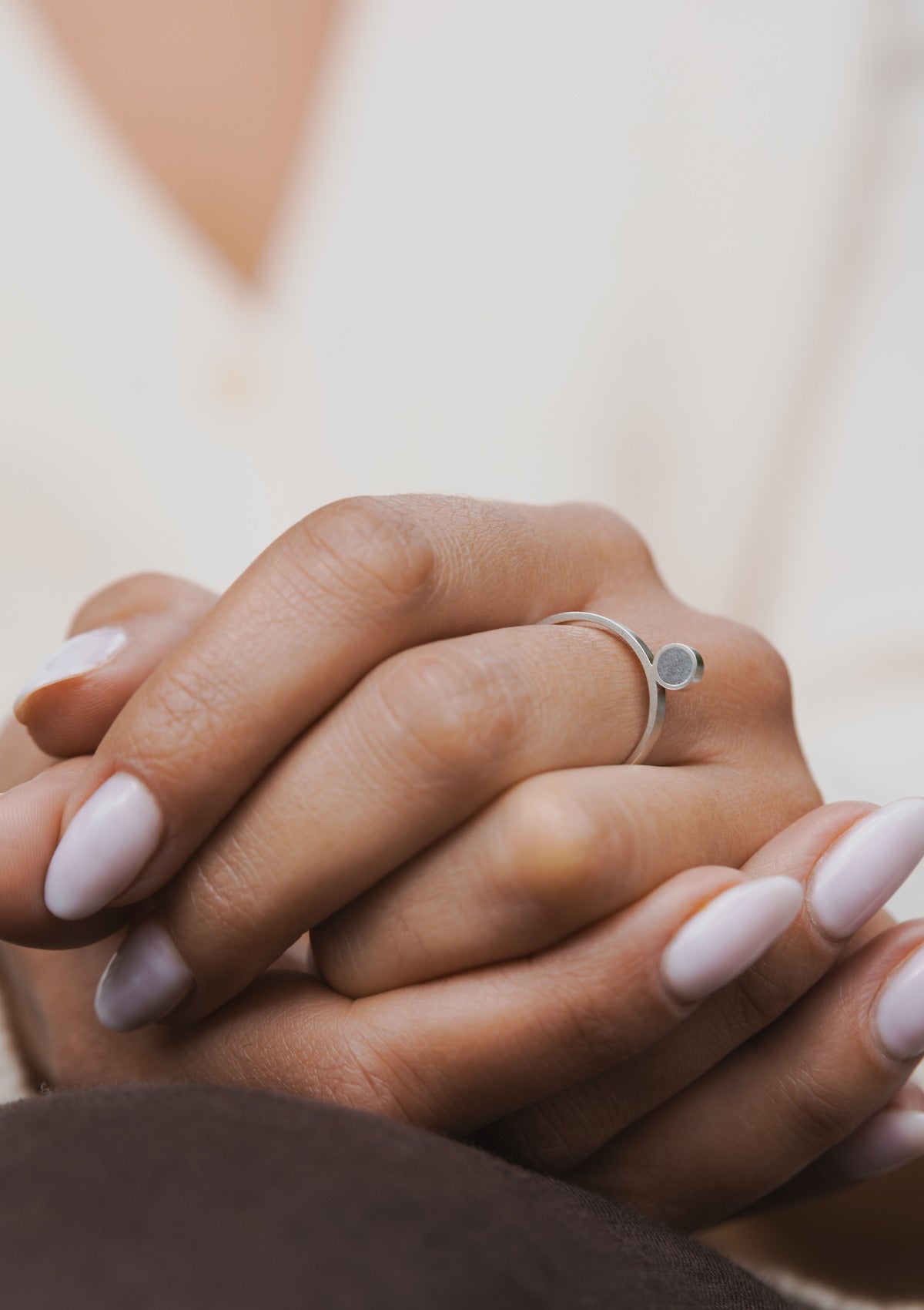 Concrete one circle ring — на теле