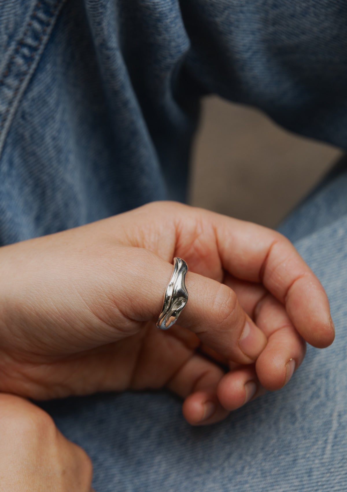 Crumpled textile ring — прочее