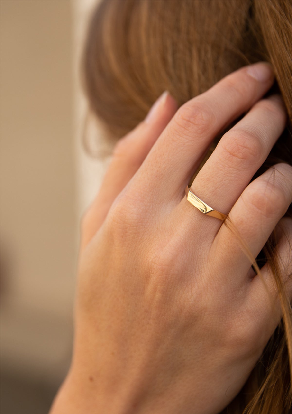 Faceta ring in gold