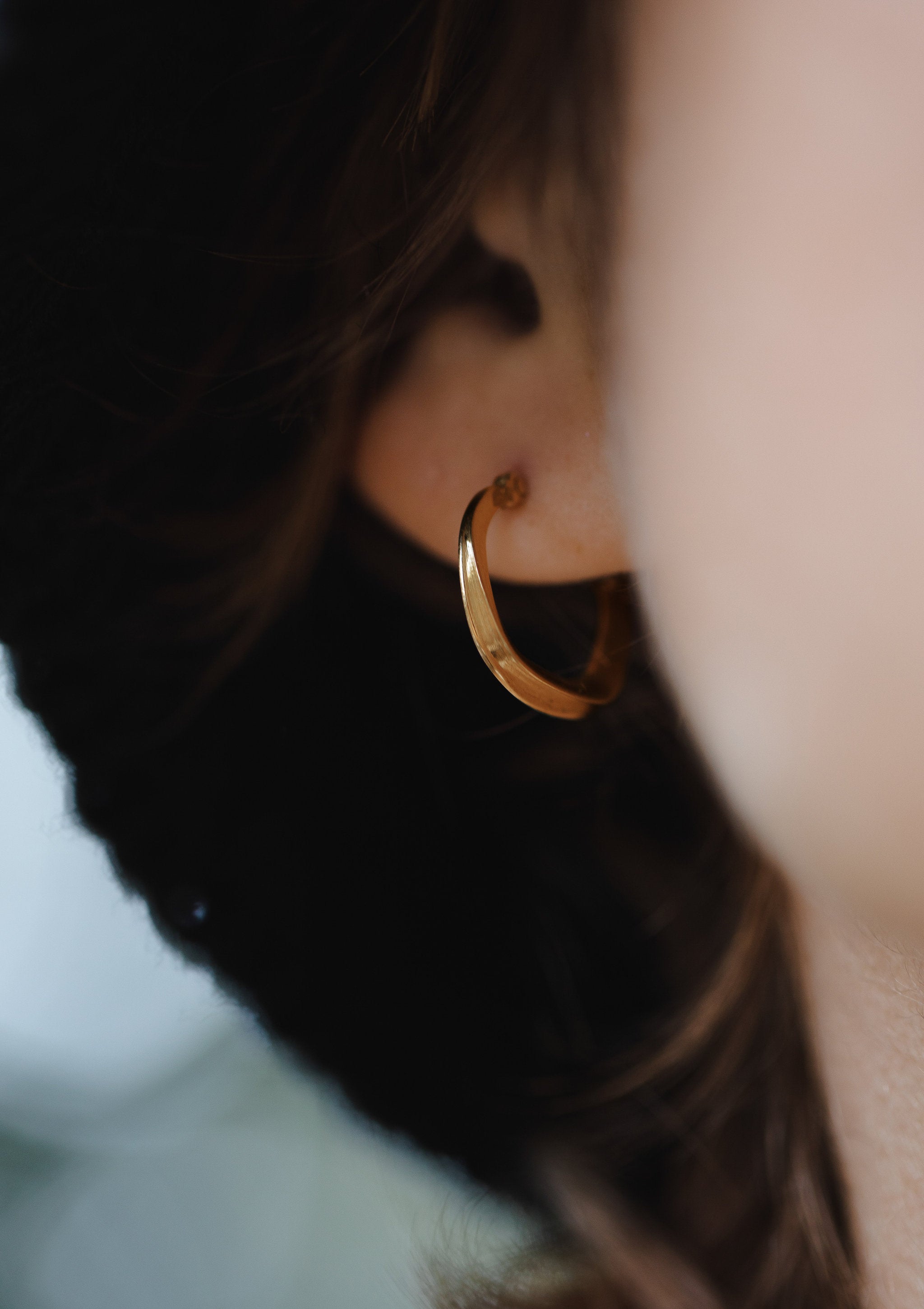 Clio hoop earrings in solid gold