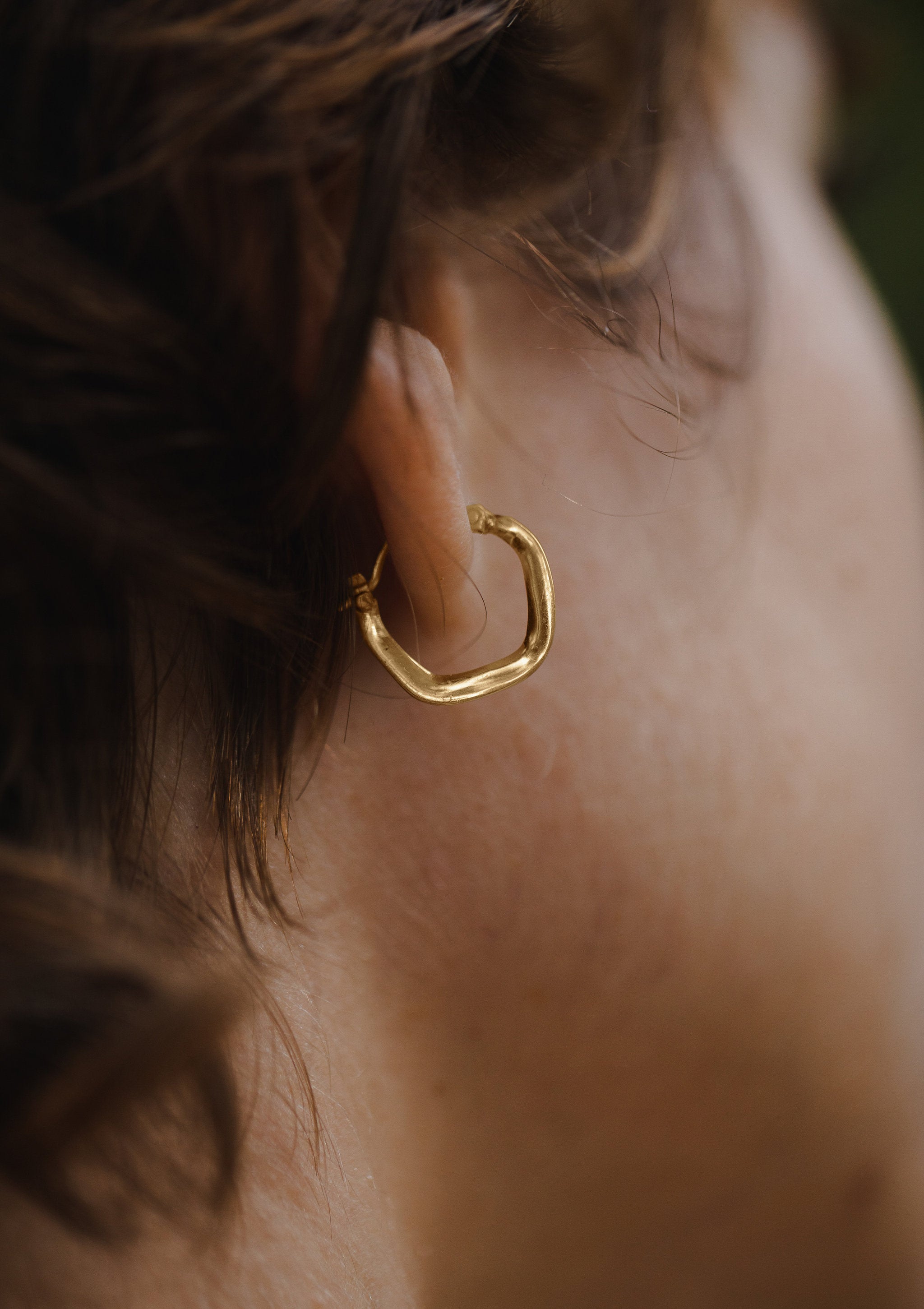 Clio hoop earrings in solid gold