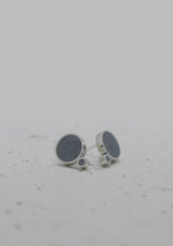 Concrete two dots earrings