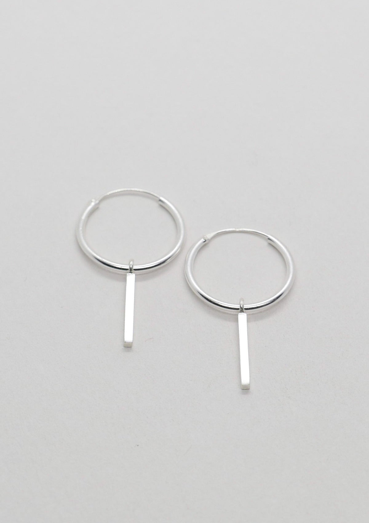 Bar hoop earrings