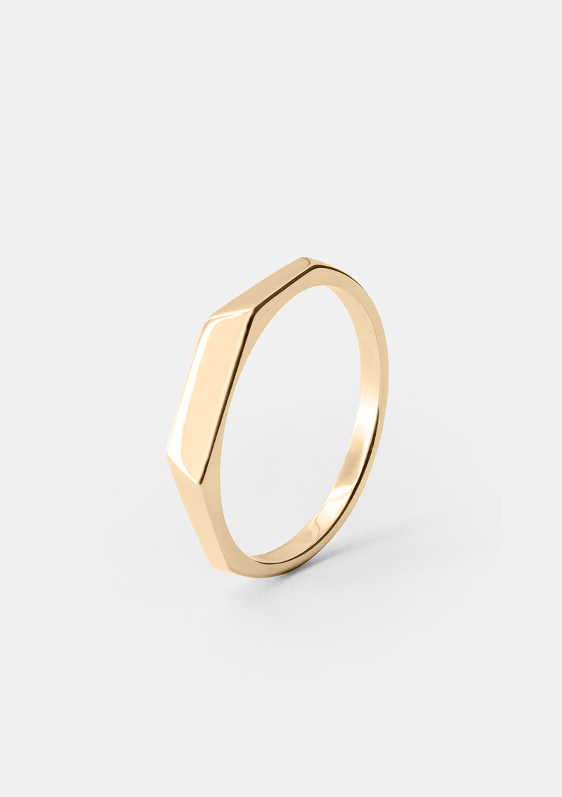 Faceta ring in gold