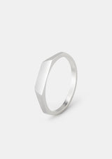 Faceta ring in silver