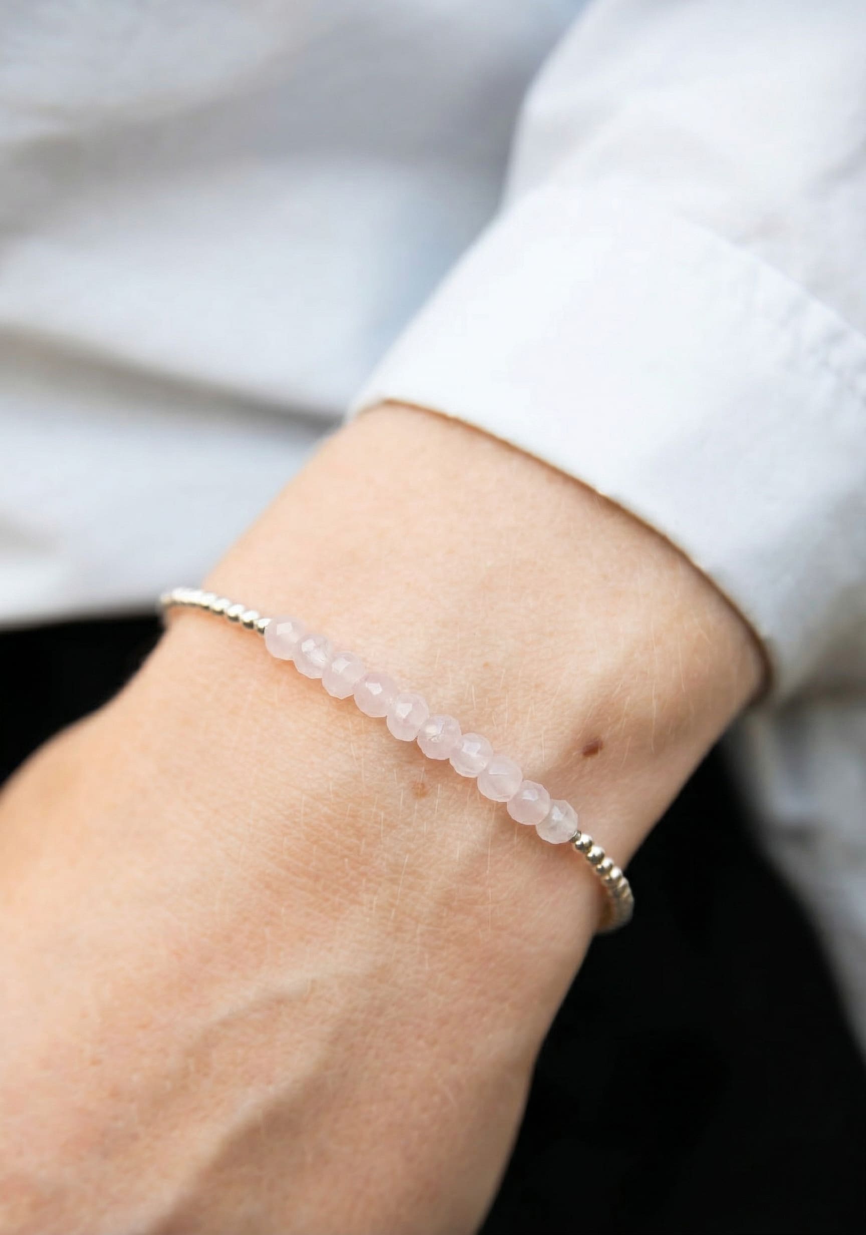 Quartz Beaded Bracelet