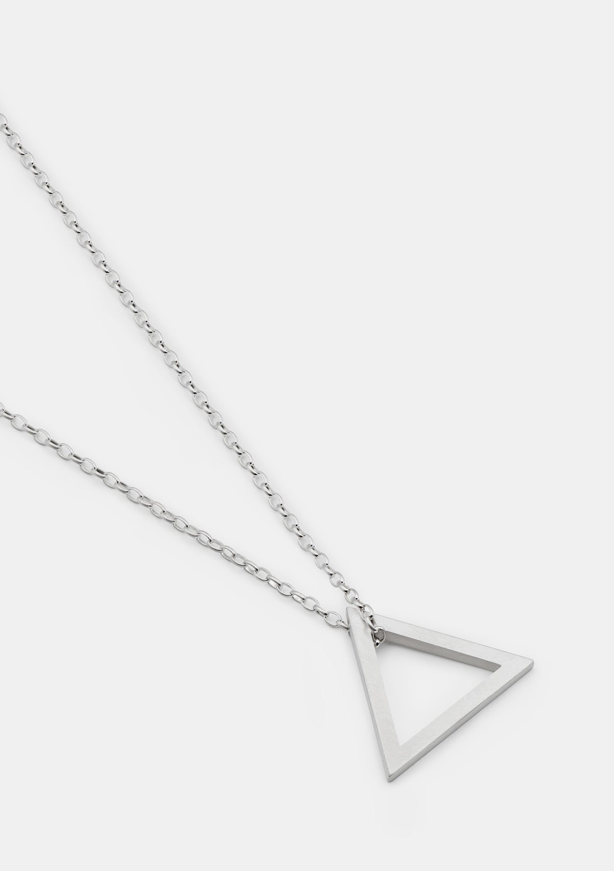 Hollow triangle necklace
