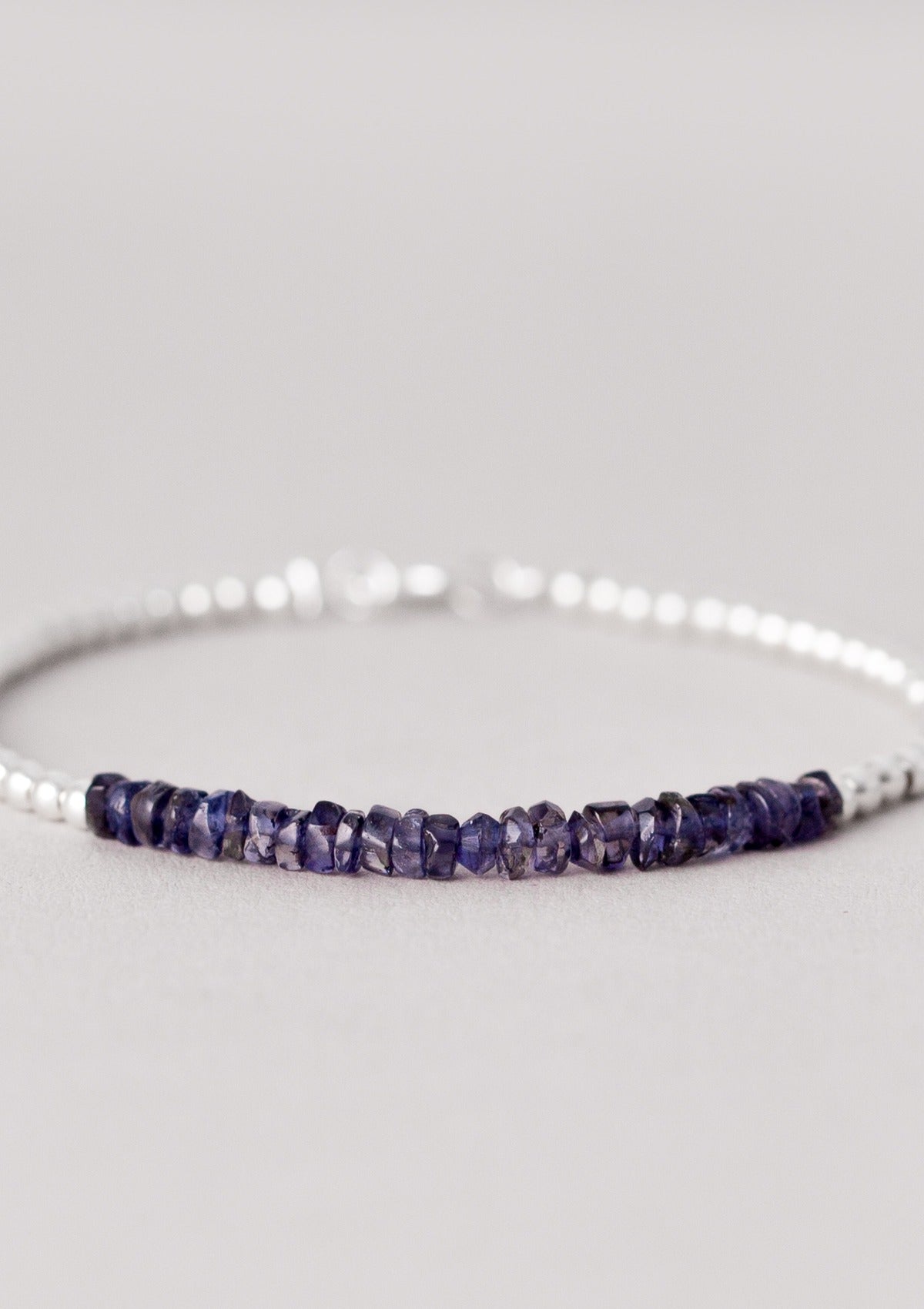 Iolite Beaded Bracelet