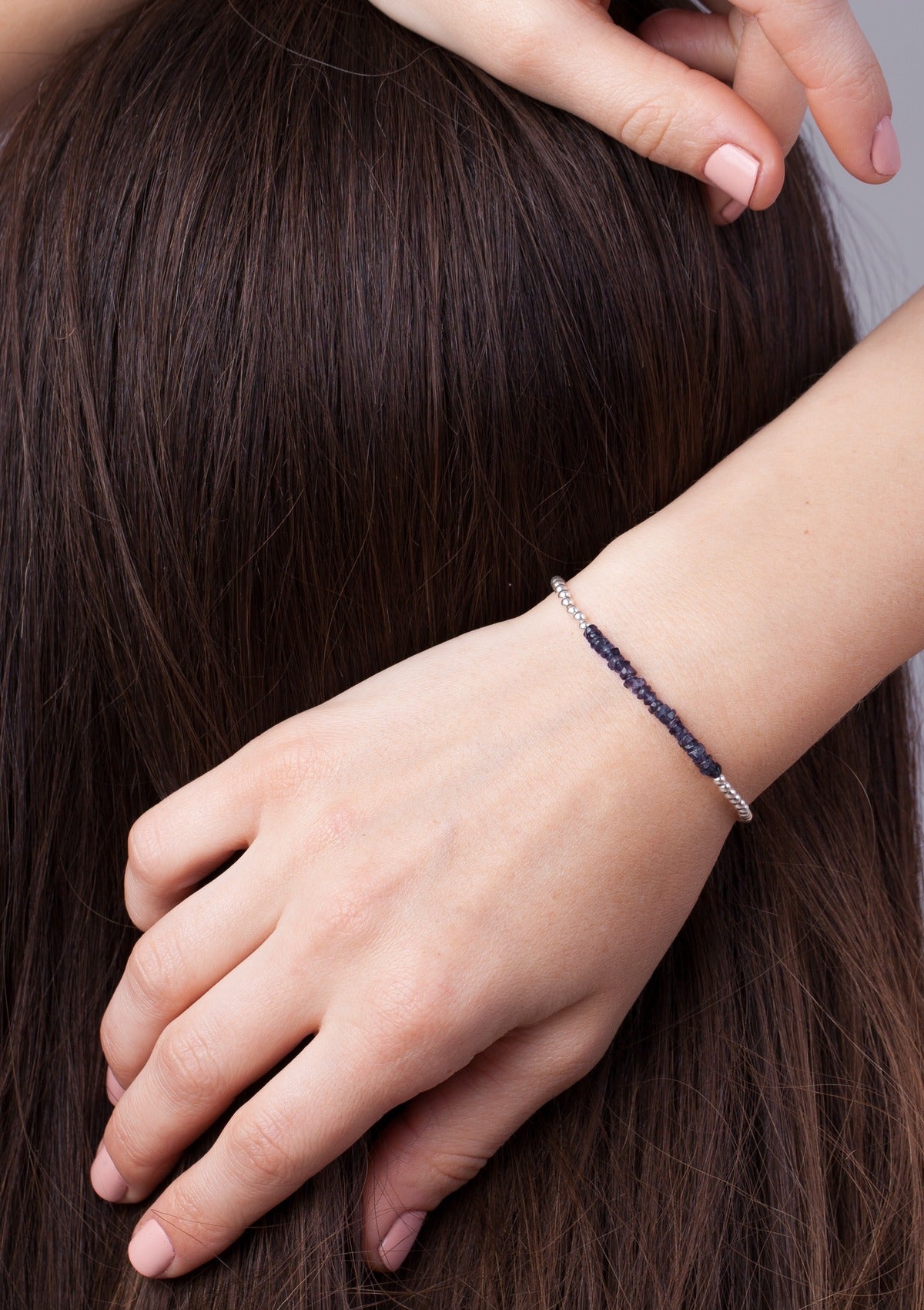 Iolite Beaded Bracelet