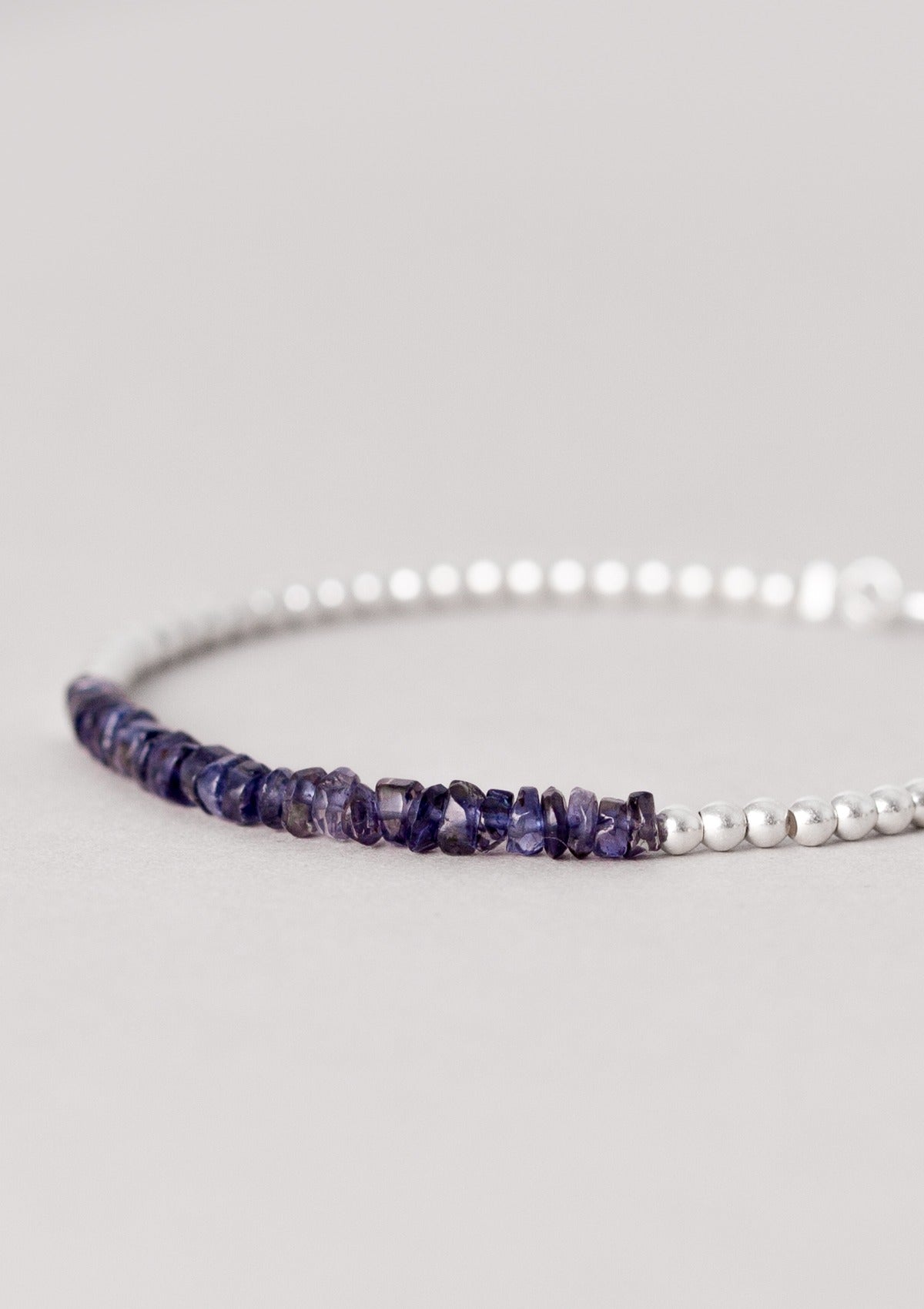 Iolite Beaded Bracelet