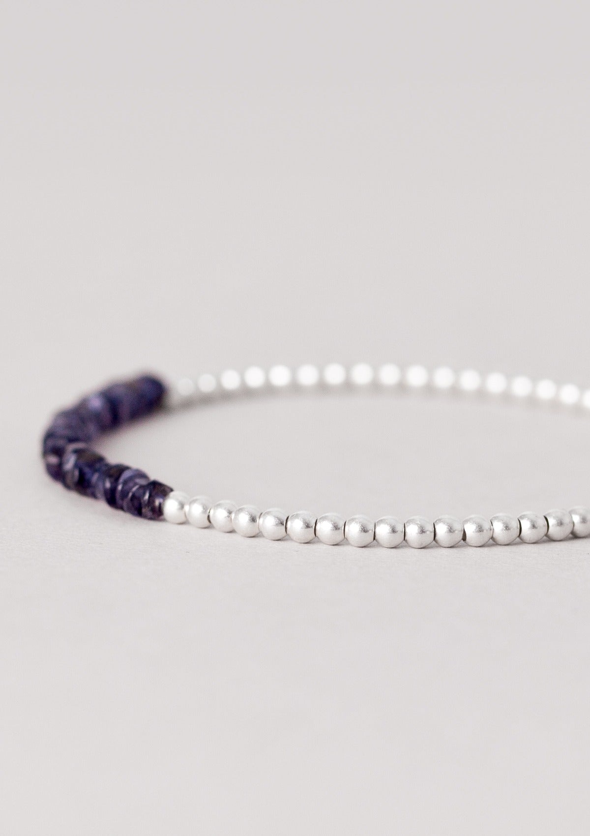 Iolite Beaded Bracelet