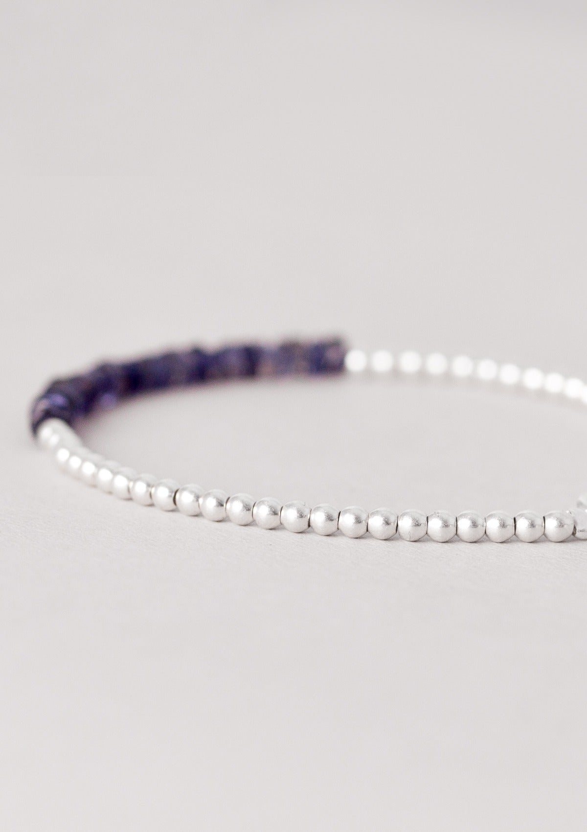 Iolite Beaded Bracelet