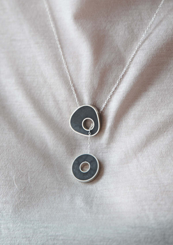 Lariat concrete necklace