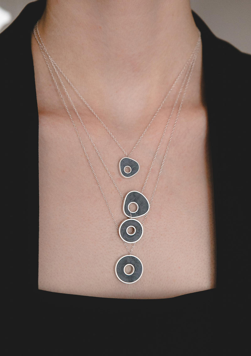 Lariat concrete necklace